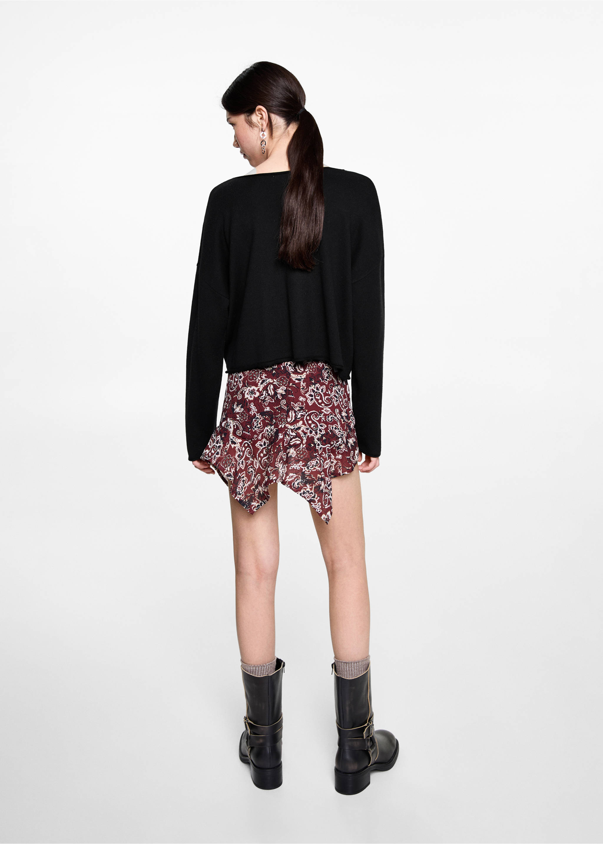 Pull-over maille fine oversize - Verso de l’article, Noir. Ref: 87041516-00.