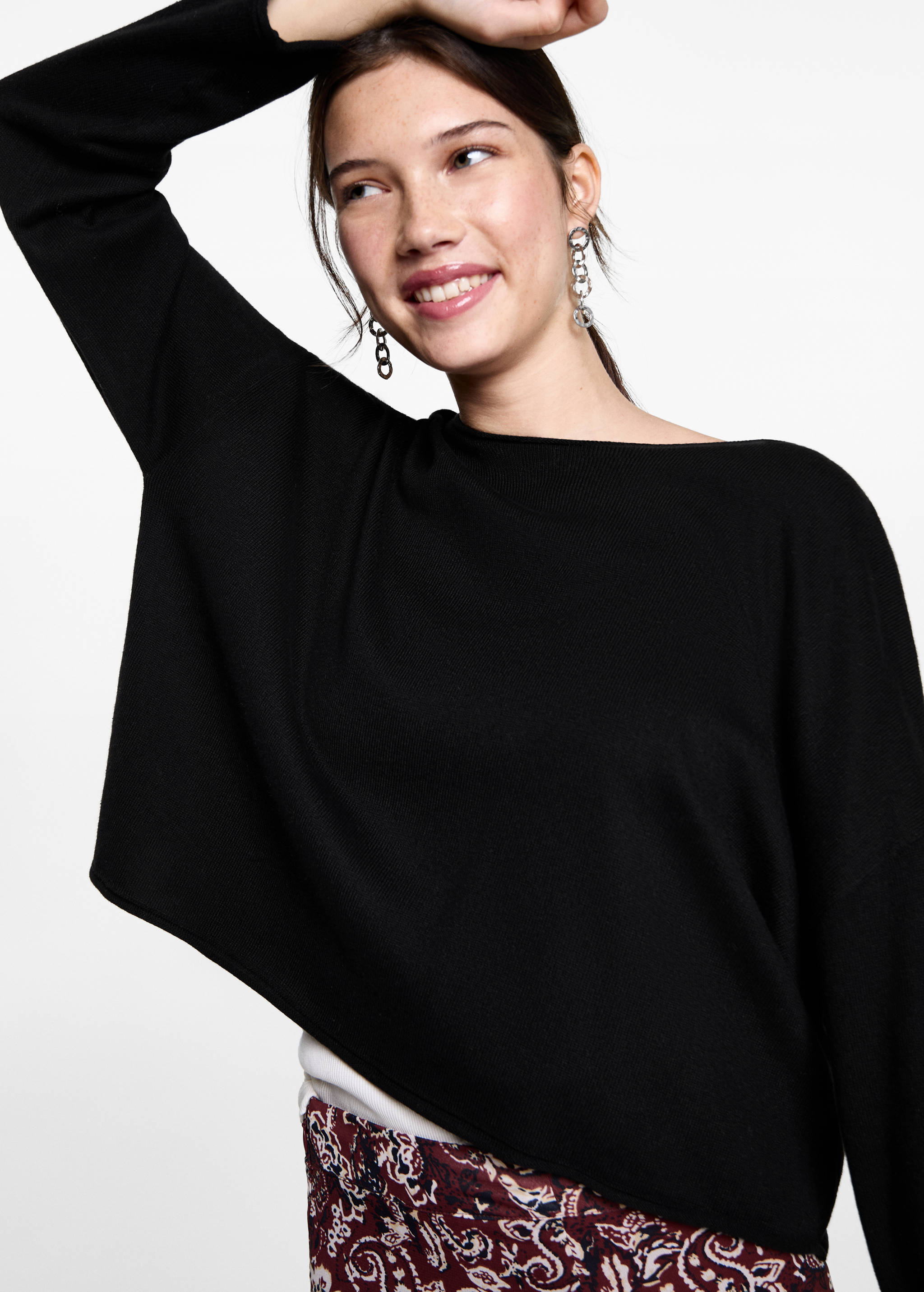 Oversized fine-knit sweater - Details of the article 3