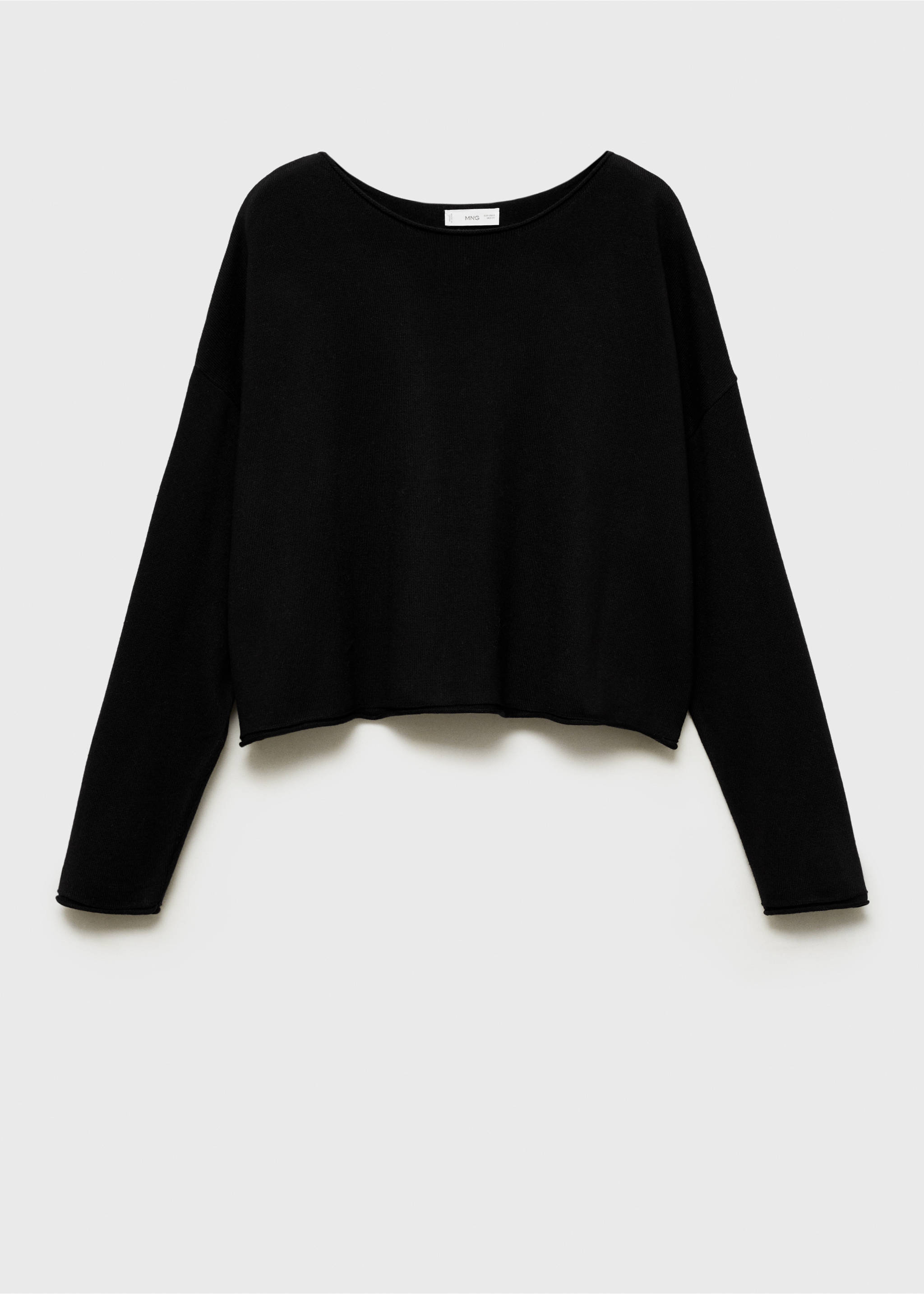 Pull-over maille fine oversize - Article sans modèle, Noir. Ref: 87041516-00.