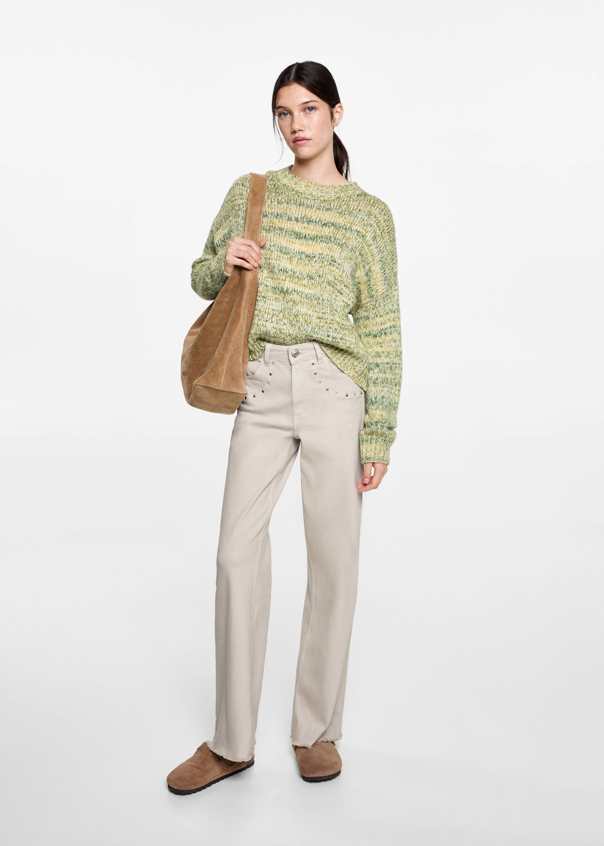 Melierter Strickpullover - Allgemeine Ansicht