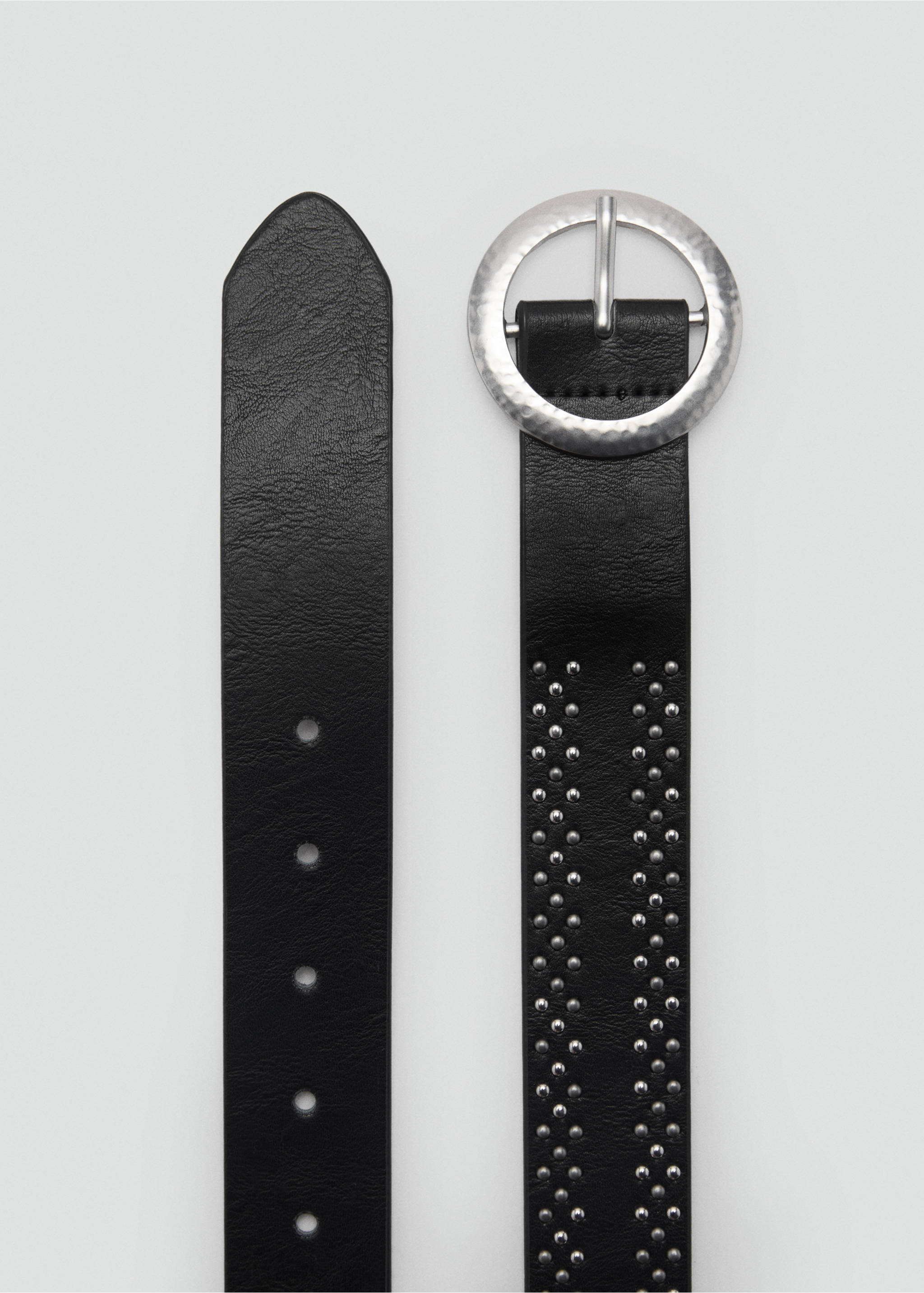 Decorative studded belt - Details of the article 1, Black. Ref: 87041519-00.