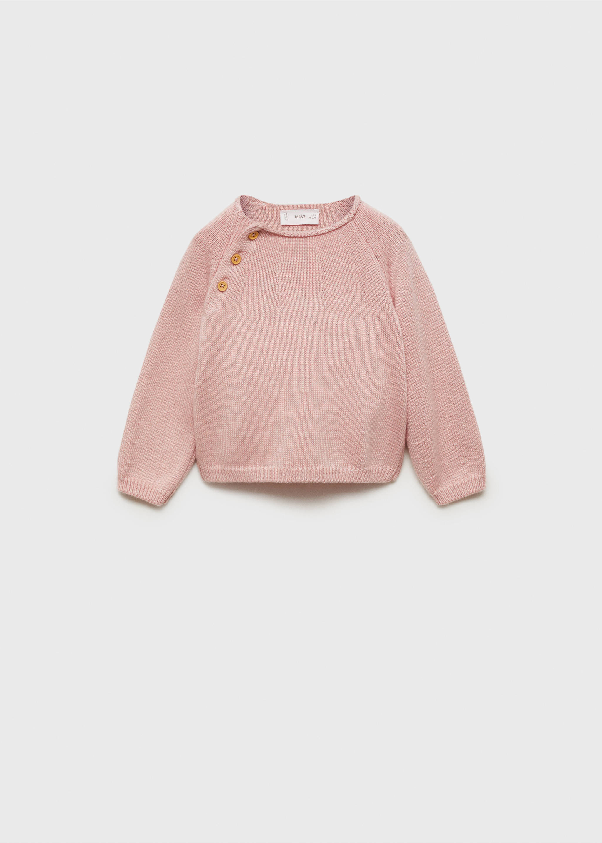 Úpletový svetr s detailem knoflíků - Zboží bez modelu, Růžová. Ref: 87041520-00.