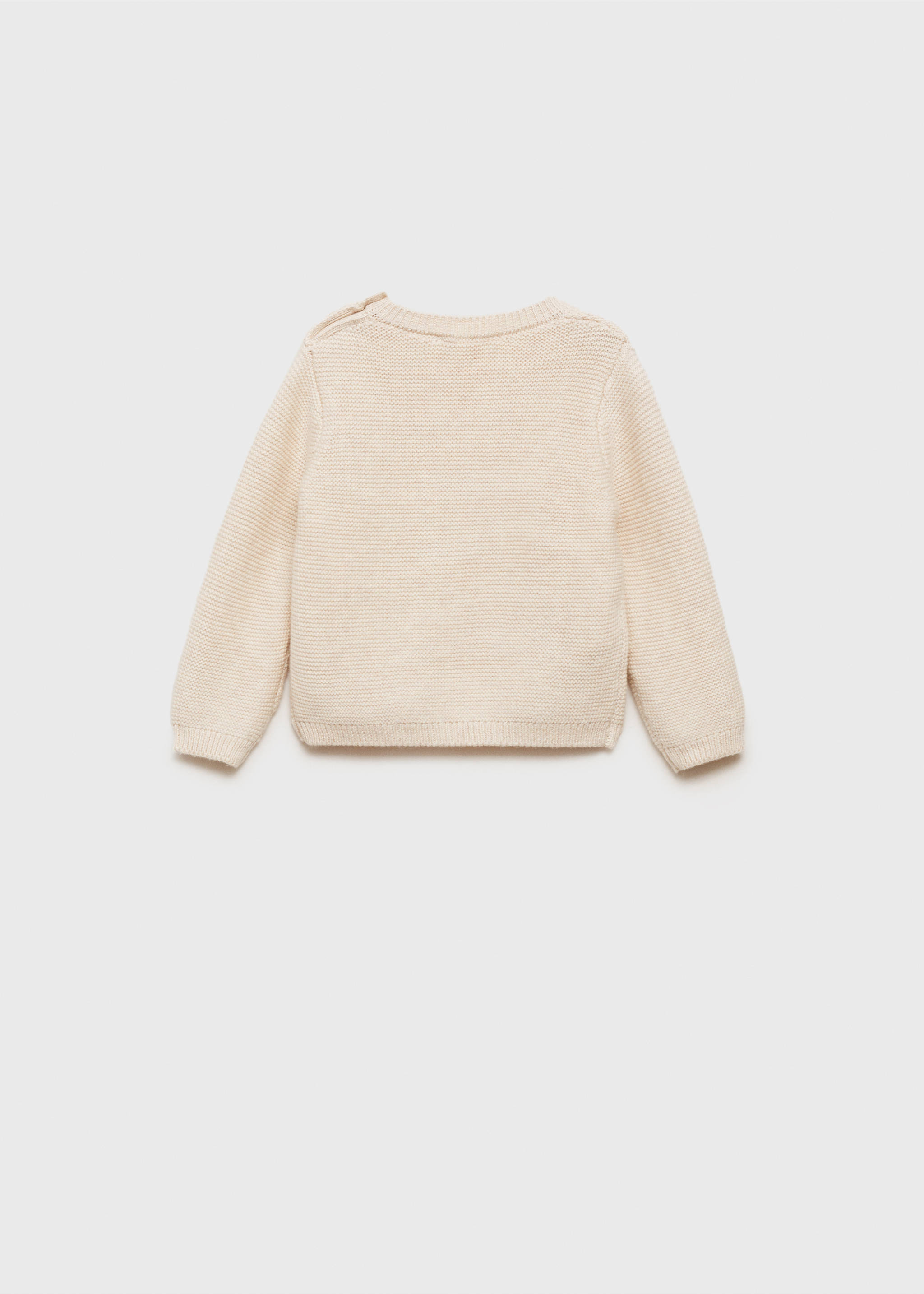Strickpullover mit Tasche - Rückseite des Artikels, Sandfarben. Ref: 87041521-00.