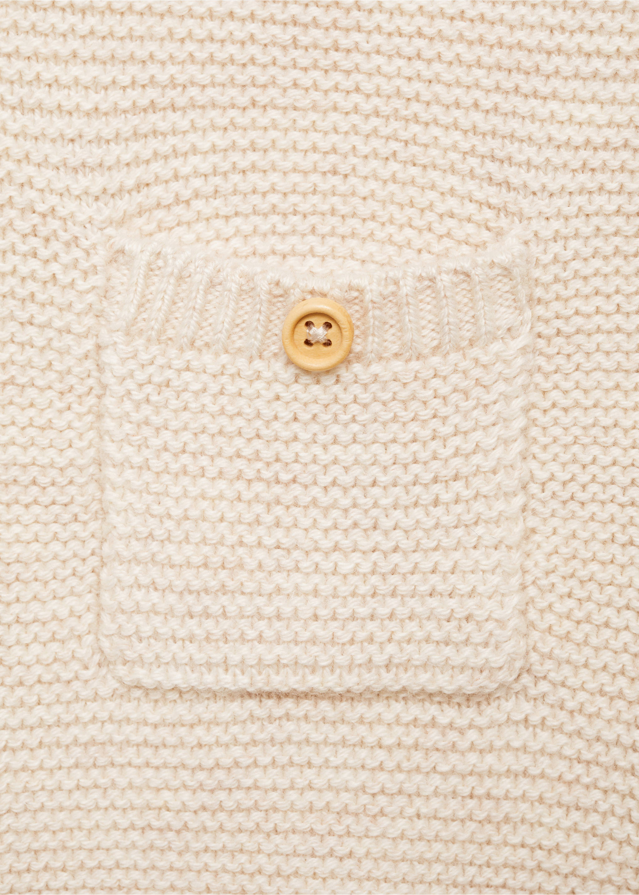 Strickpullover mit Tasche - Detail des Artikels 8, Sandfarben. Ref: 87041521-00.