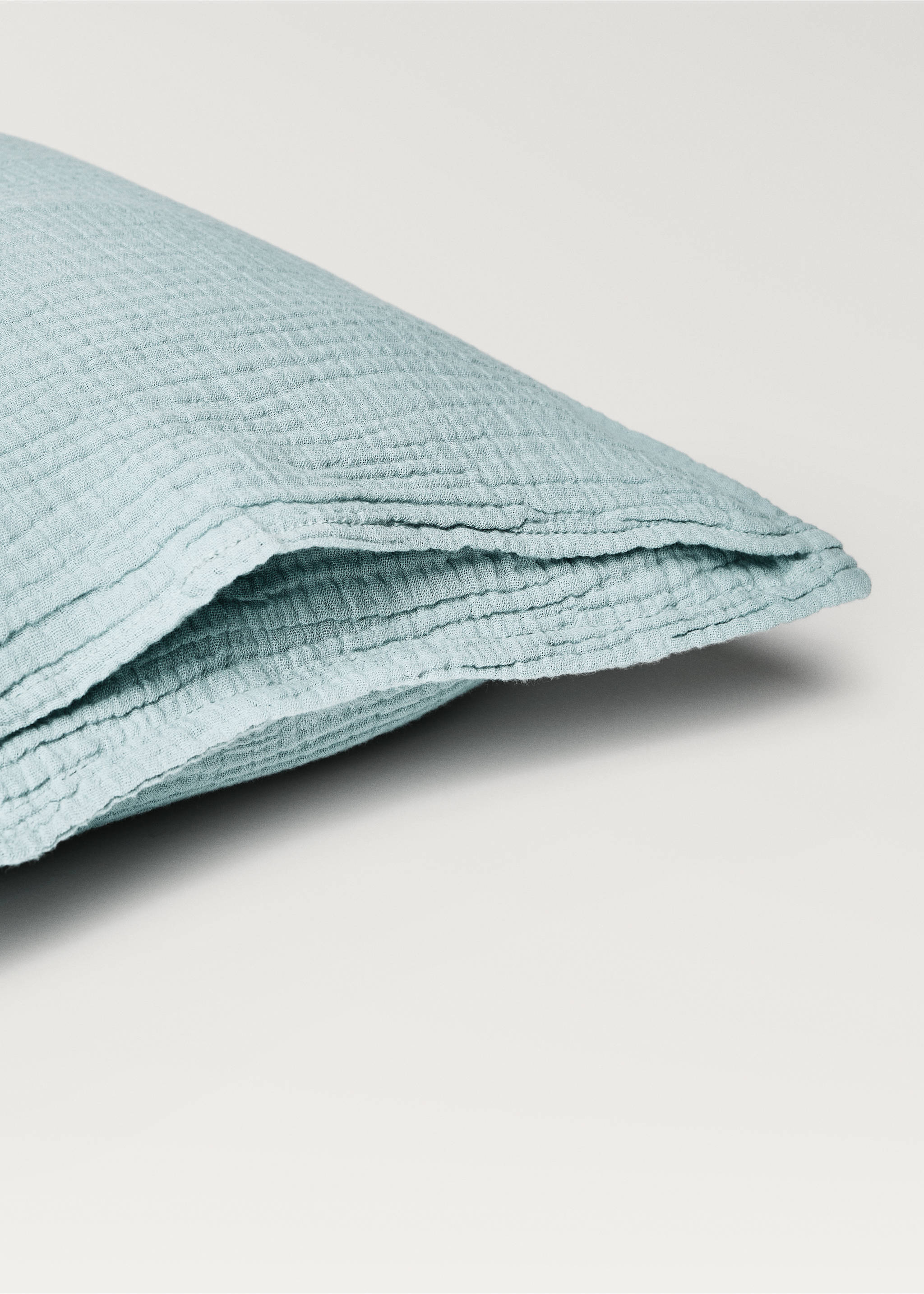 Kinderkissenbezug aus Baumwollgaze, 30 x 40 cm - Detail des Artikels 2, Minzgrün. Ref: 87041524-00.