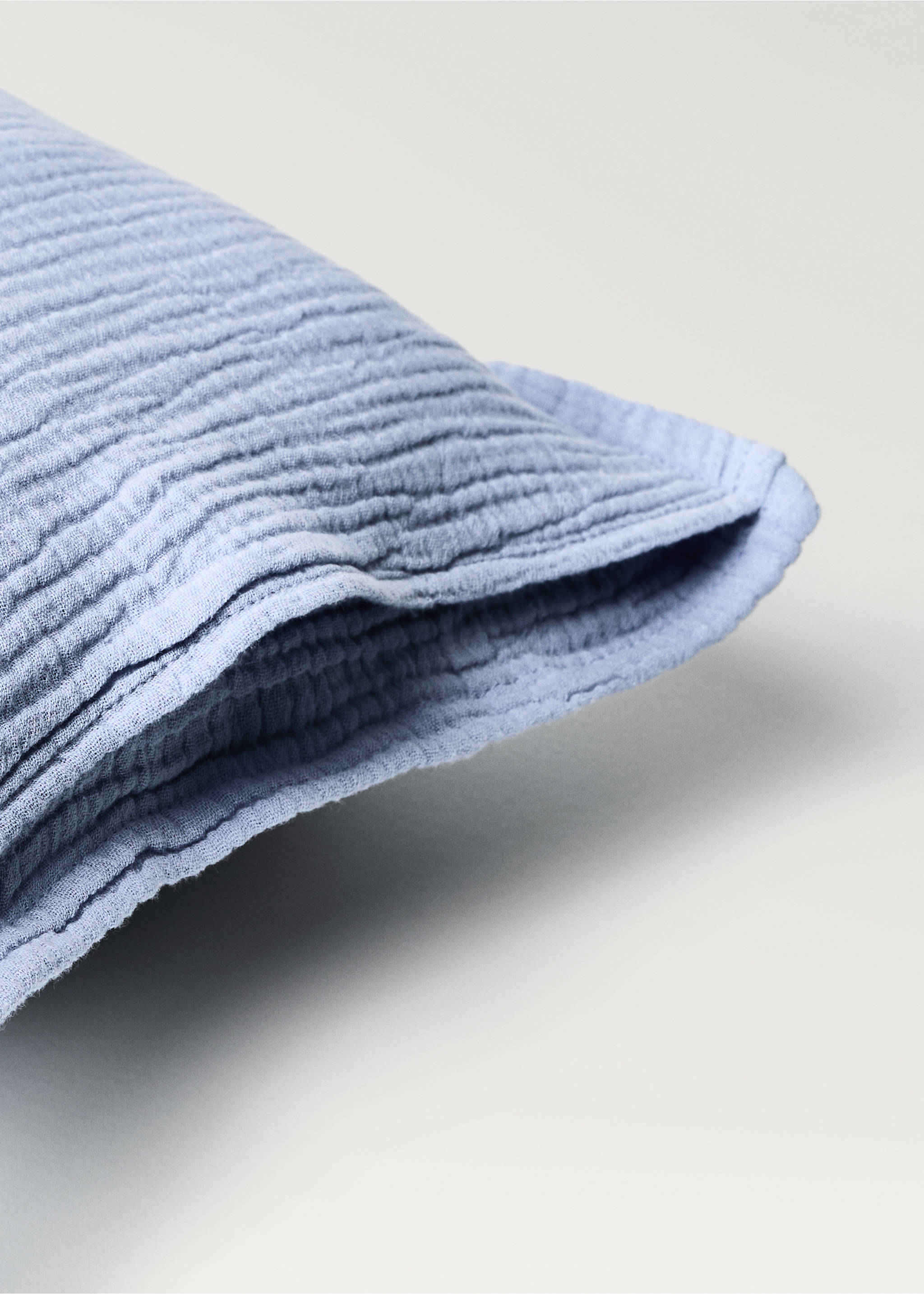 Kinderkissenbezug aus Baumwollgaze, 30 x 40 cm - Detail des Artikels 2, Blau. Ref: 87041524-00.