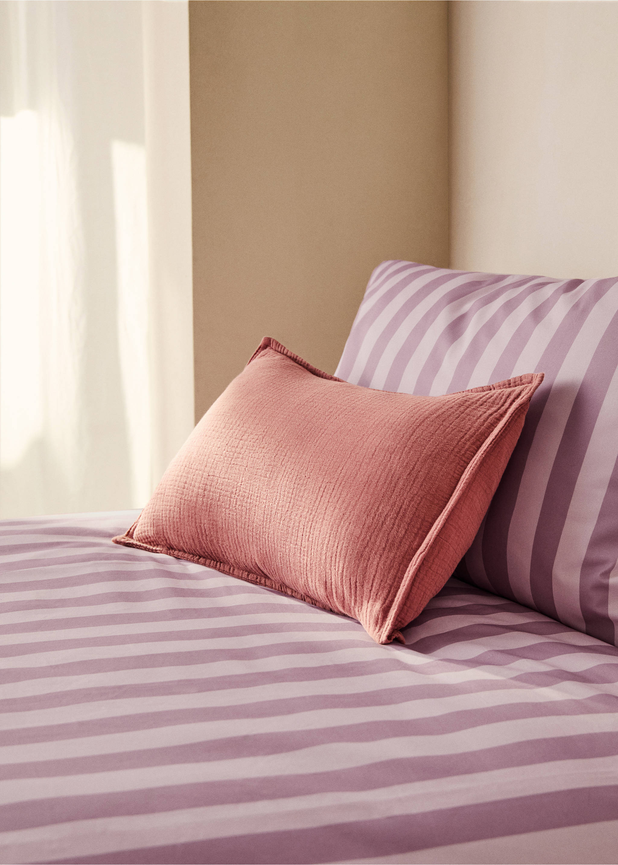 Kinderkissenbezug aus Baumwollgaze, 30 x 40 cm - Allgemeine Ansicht, Pflaume. Ref: 87041524-00.