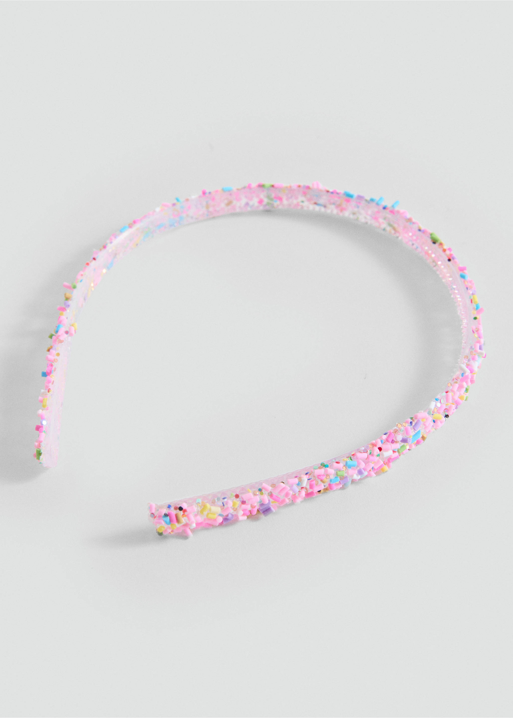 Bead appliqué hairband - Medium plane, Pink. Ref: 87042531-00.