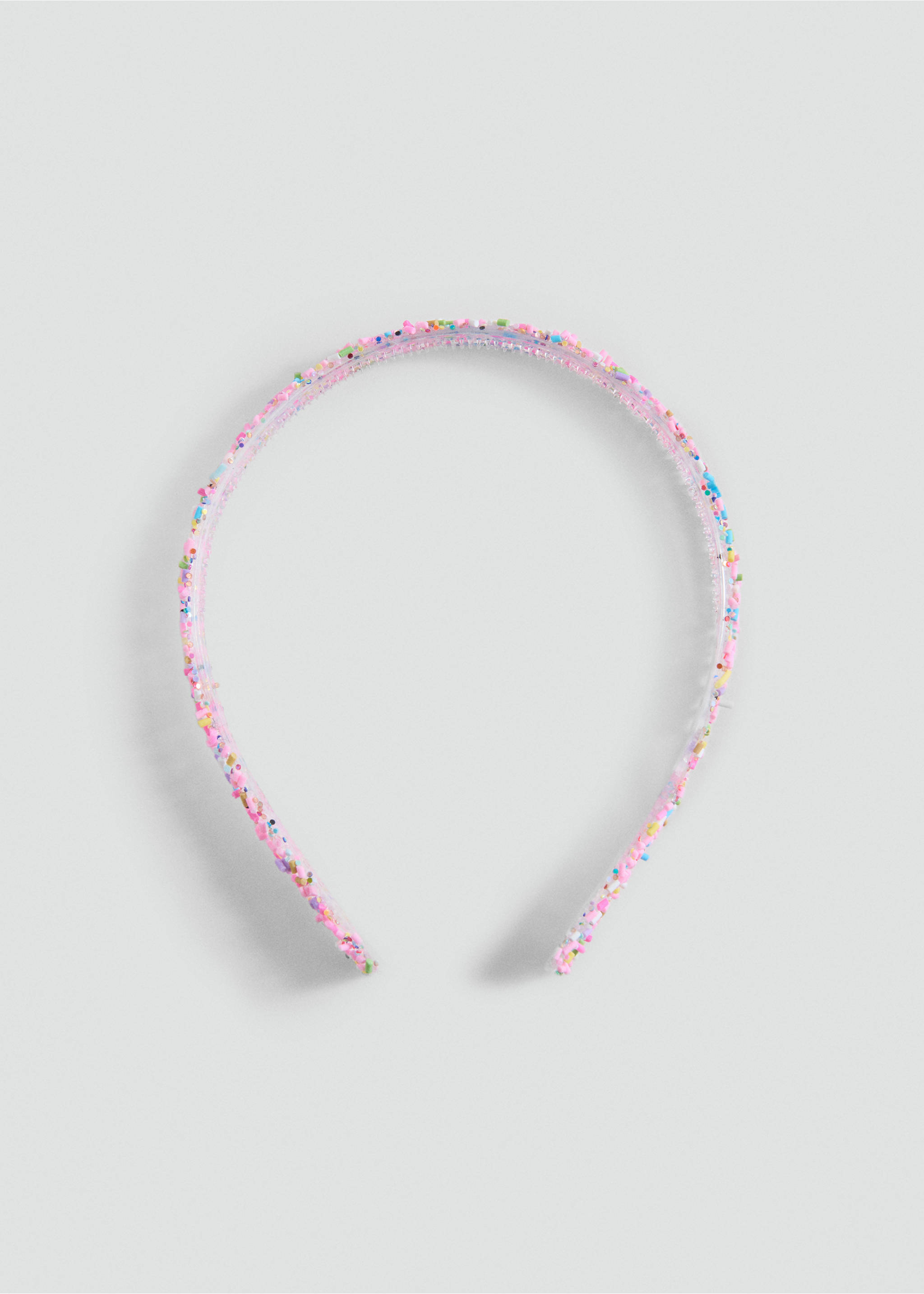 Bead appliqué hairband - Article without model, Pink. Ref: 87042531-00.