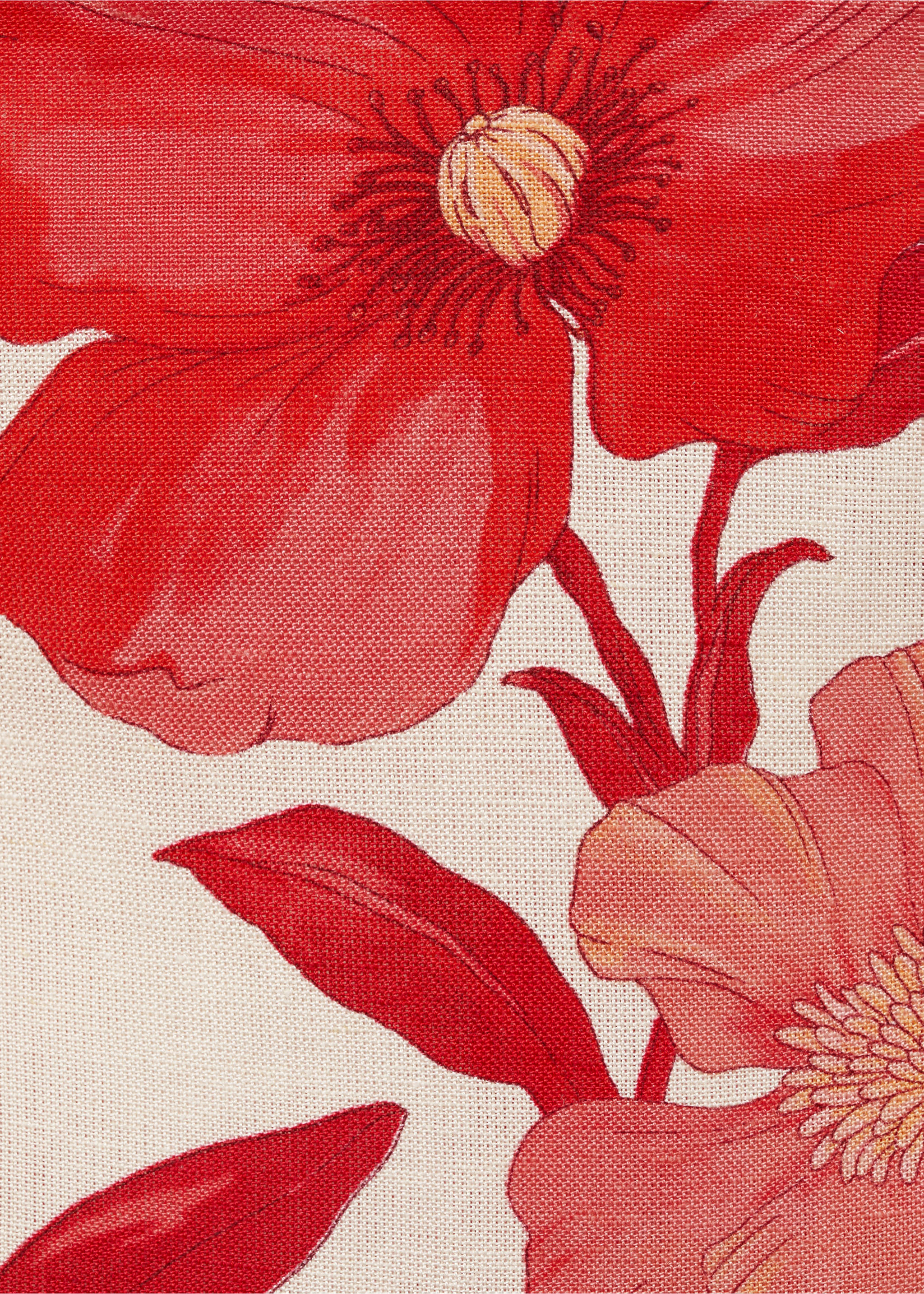 Floral ruffled skirt - Details of the article 8, Red. Ref: 87042532-00.