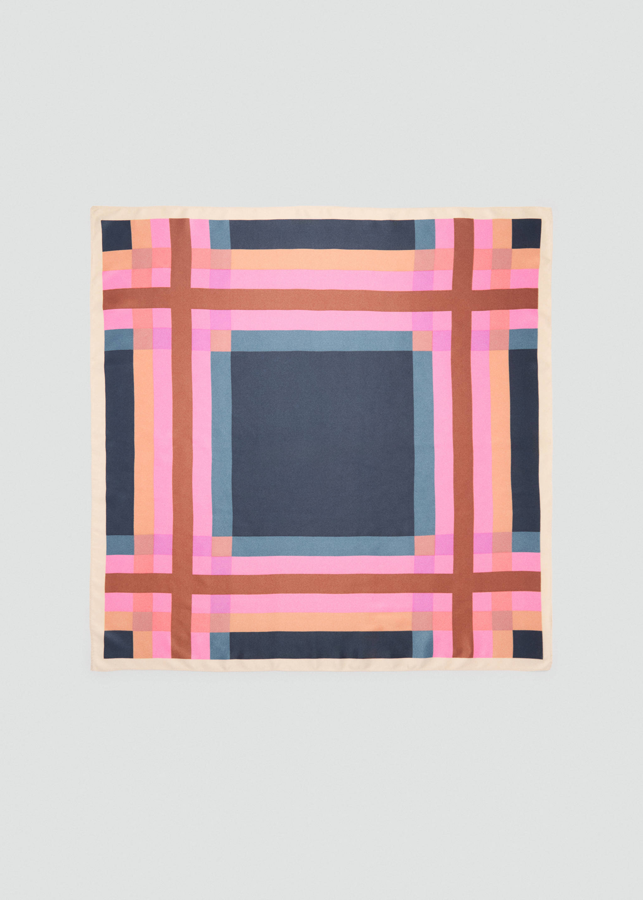 Satin check scarf - Article without model