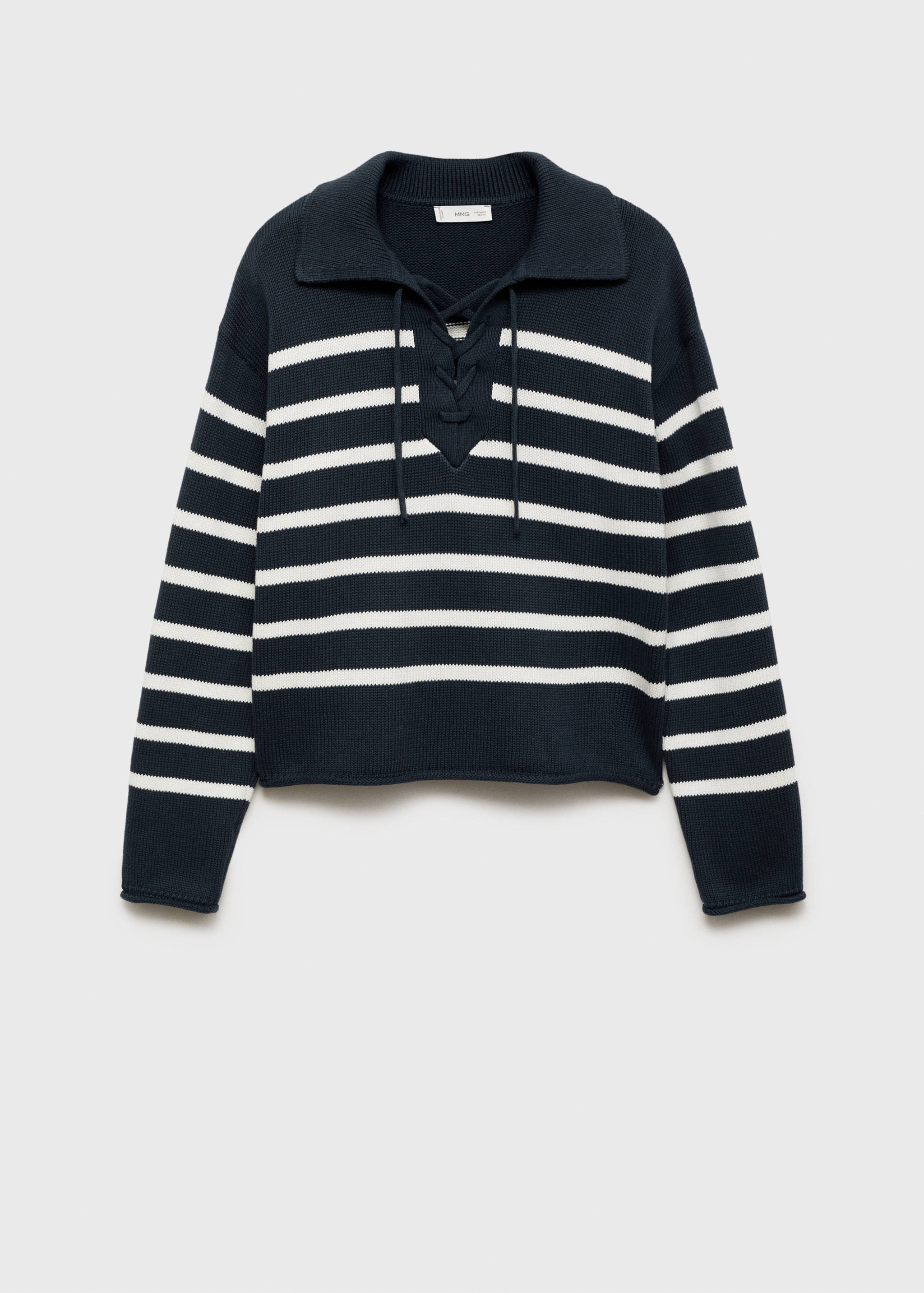 Gestreifter Pullover mit Polokragen - Artikel ohne Model