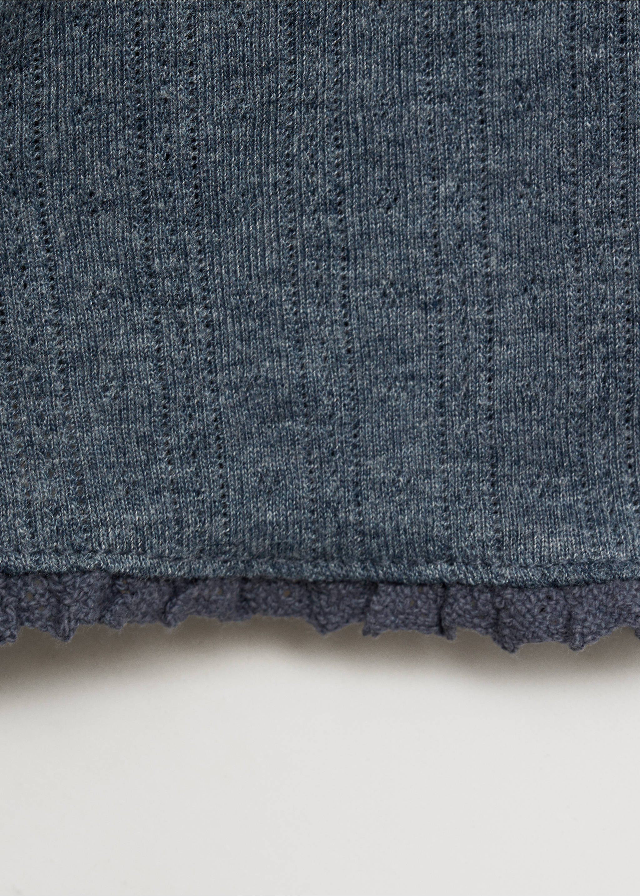 T-Shirt mit Detail am Ärmel - Detail des Artikels 0, Blau. Ref: 87042539-00.