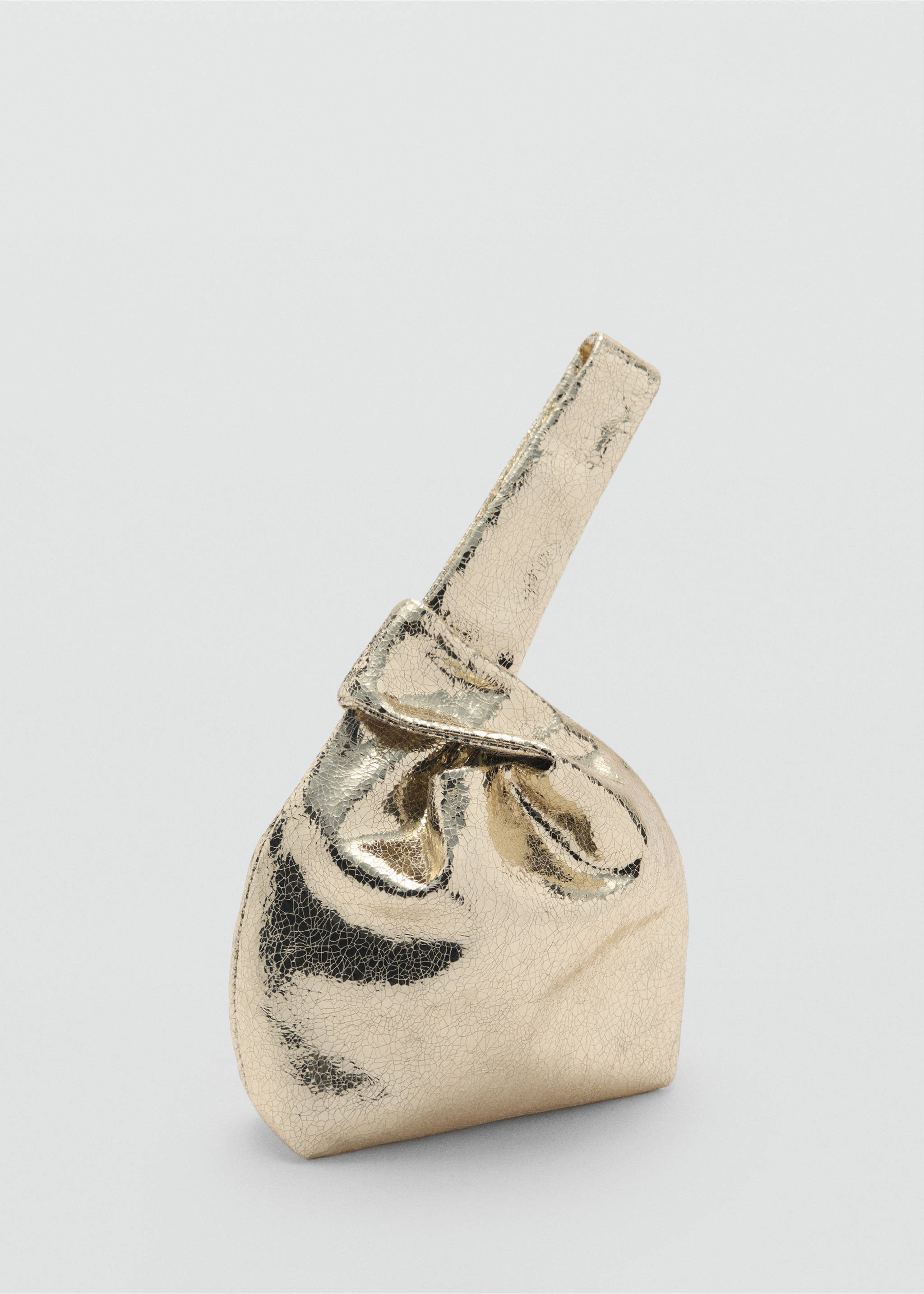 Bolso mano metalizado - Plano medio, Oro. Ref: 87042540-00.