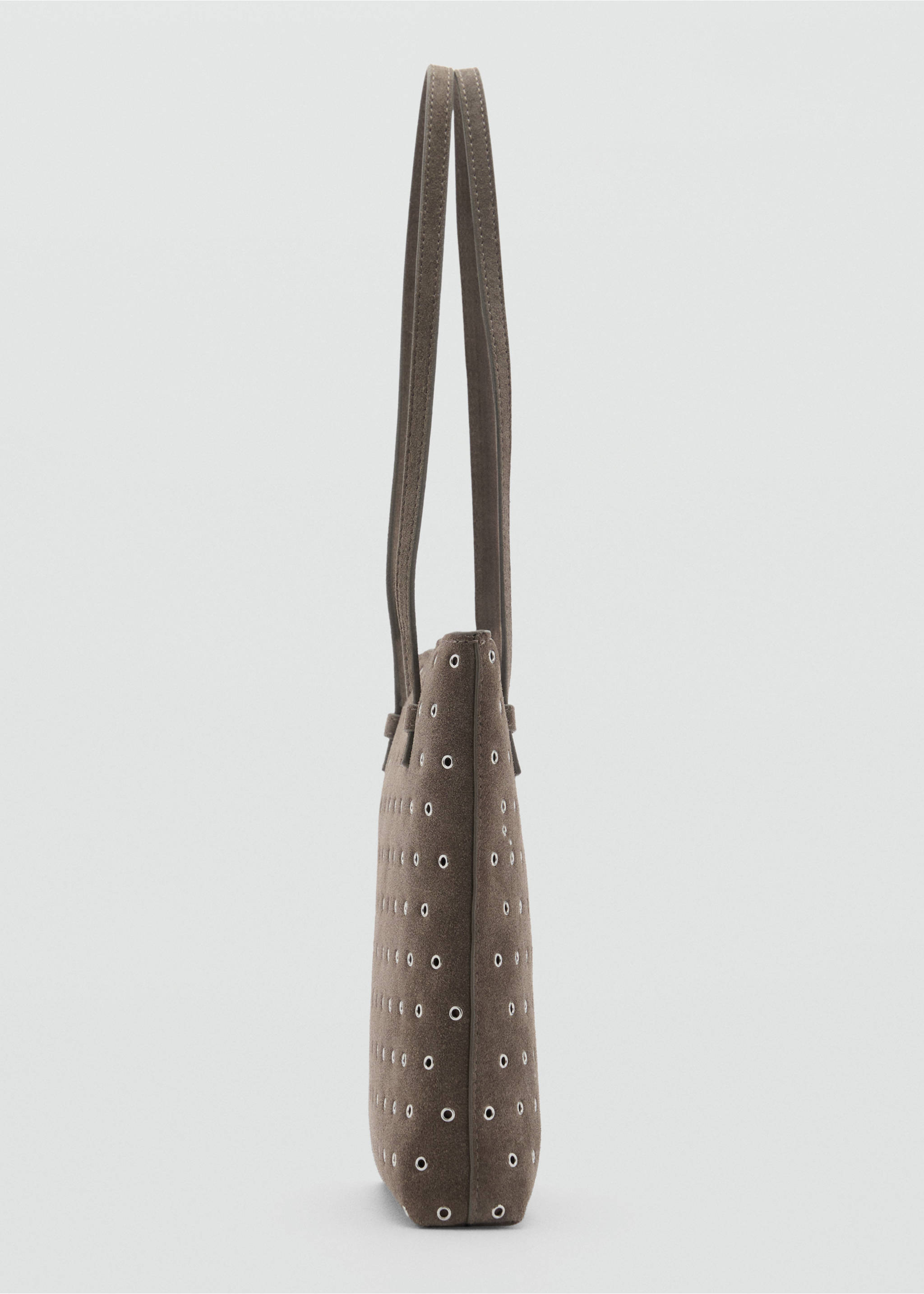 Die-cut leather shoulder bag - Details of the article 1, Medium Brown. Ref: 87042541-00.