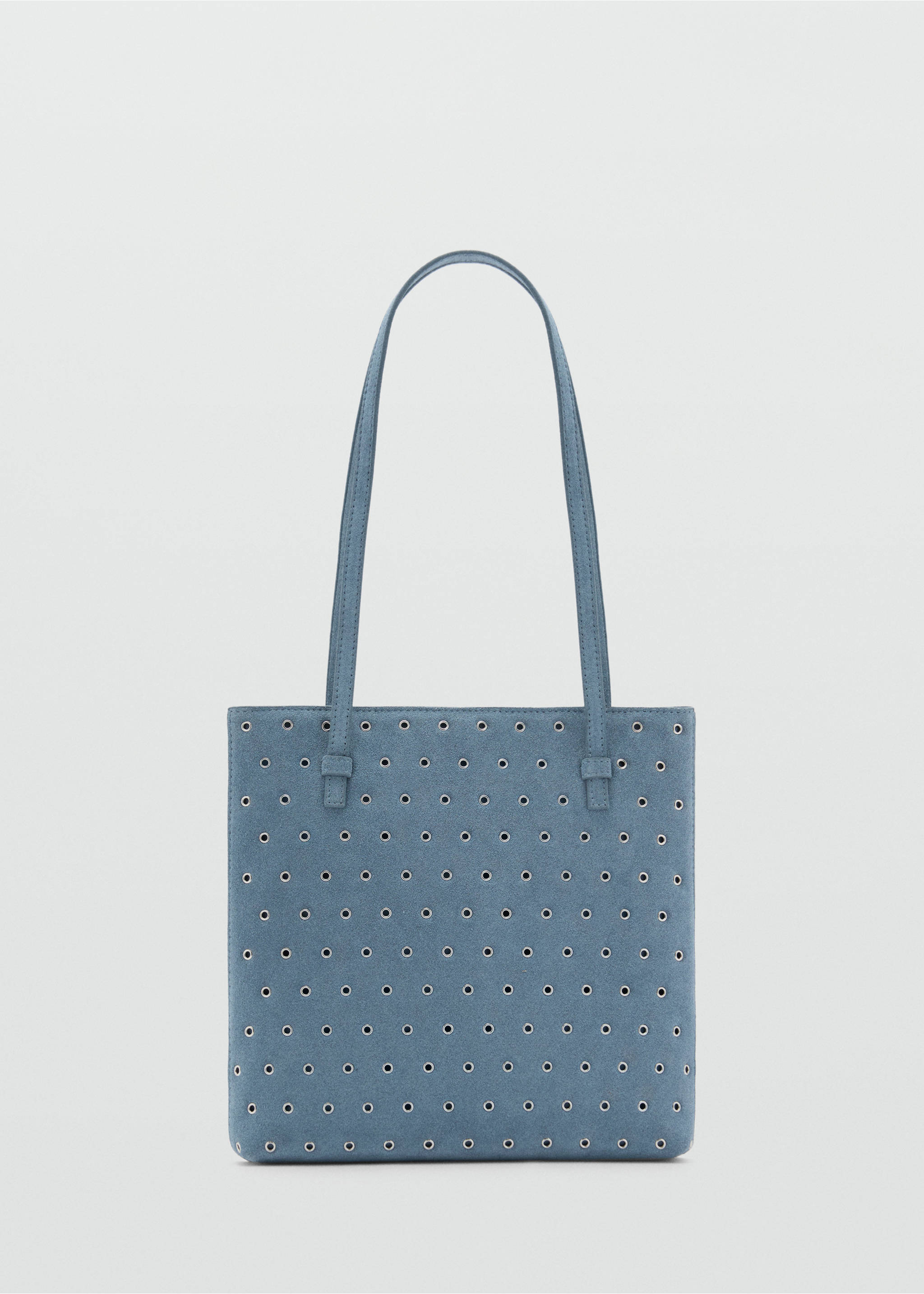 Die-cut leather shoulder bag - Article without model, Blue. Ref: 87042541-00.