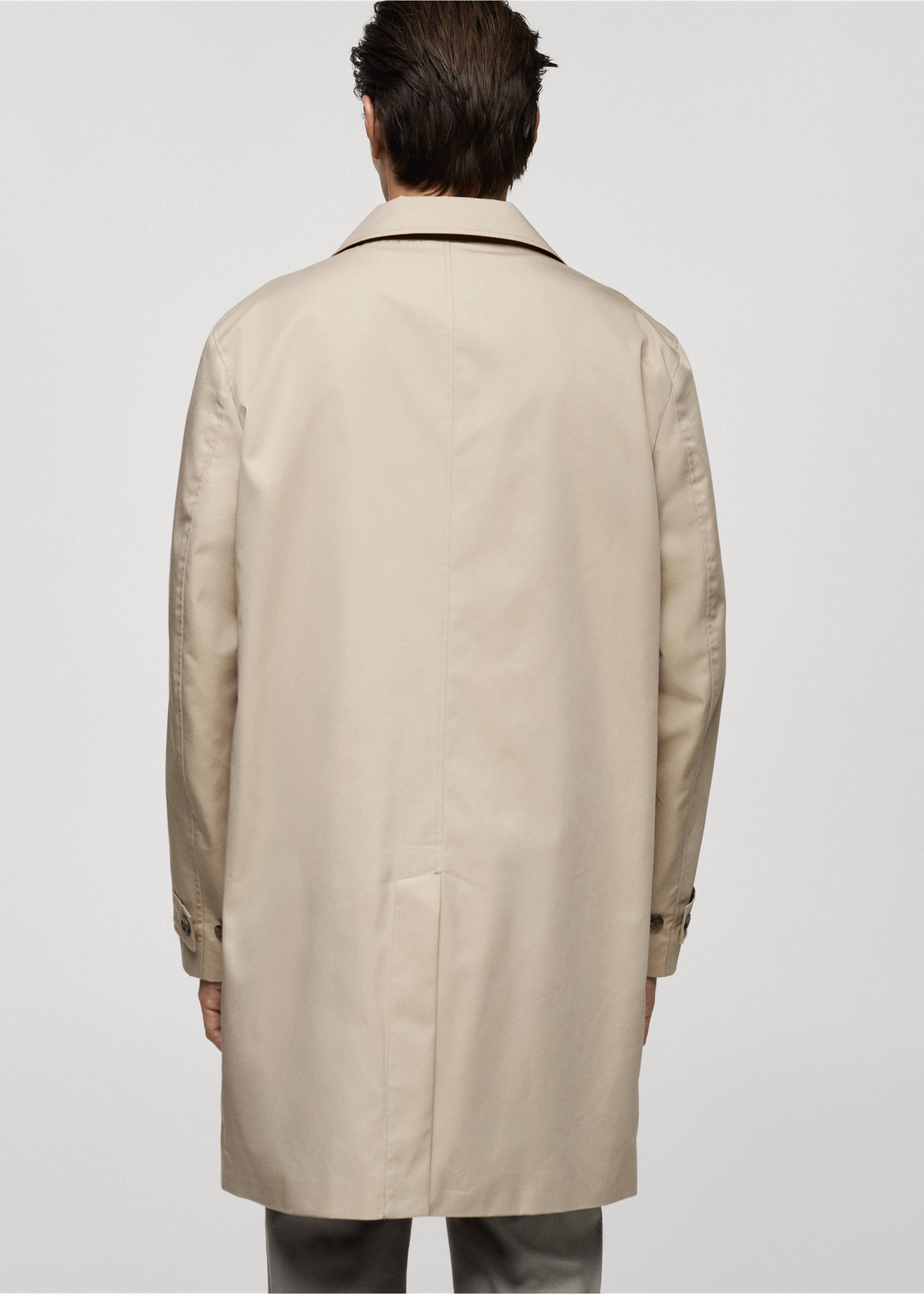Classic water-repellent trench coat - Reverse of the article, Beige. Ref: 87042888-00.