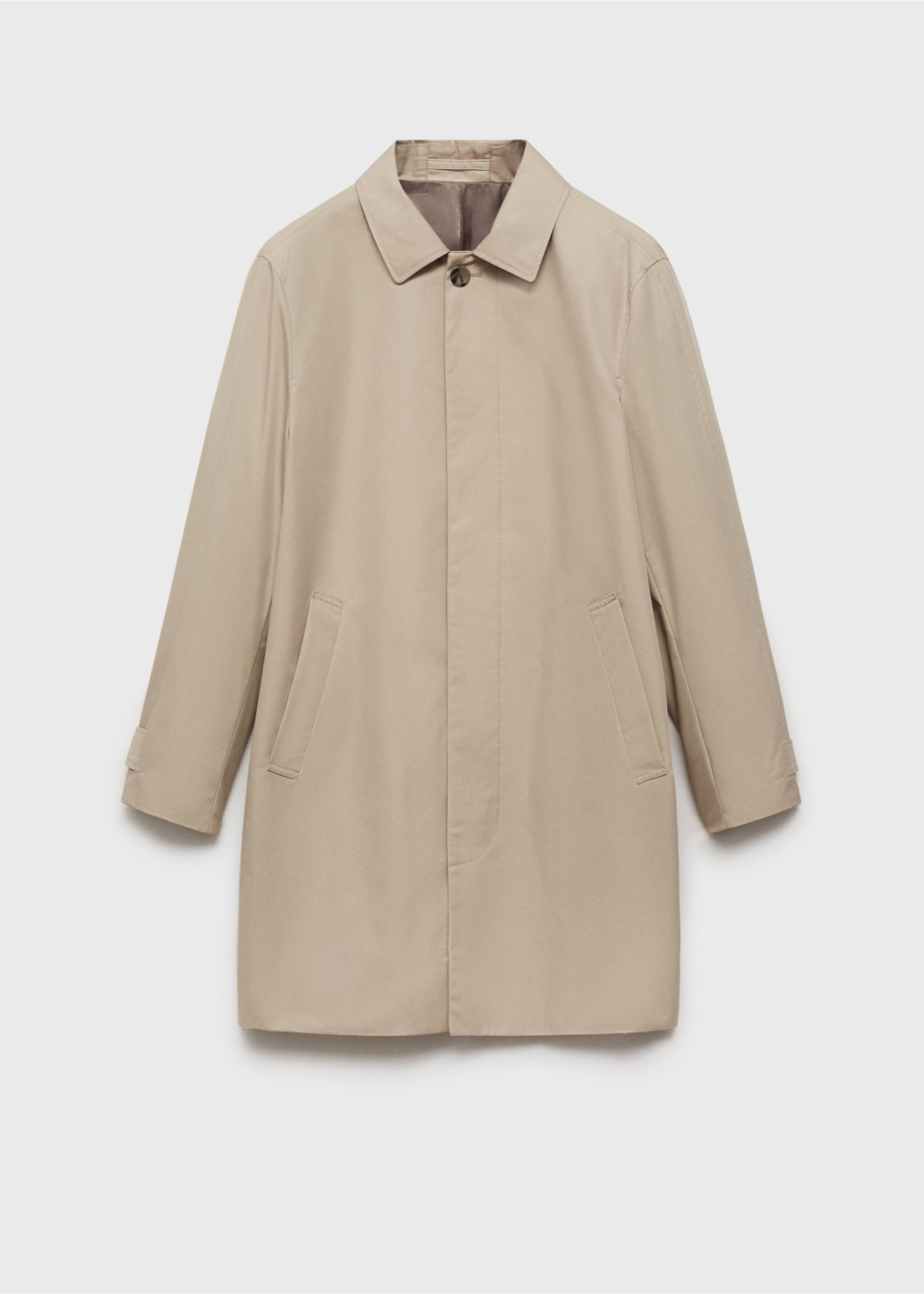 Classic water-repellent trench coat - Article without model, Beige. Ref: 87042888-00.