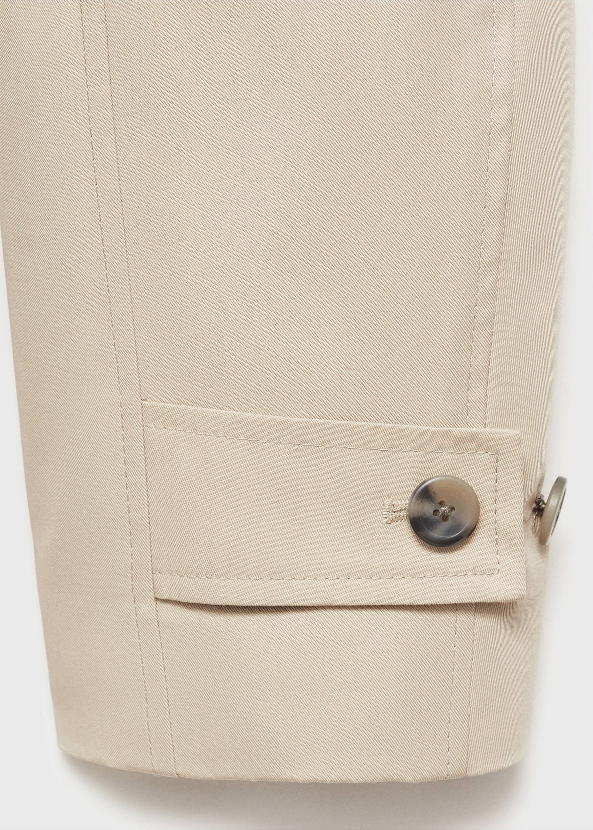 Classic water-repellent trench coat - Details of the article 0, Beige. Ref: 87042888-00.