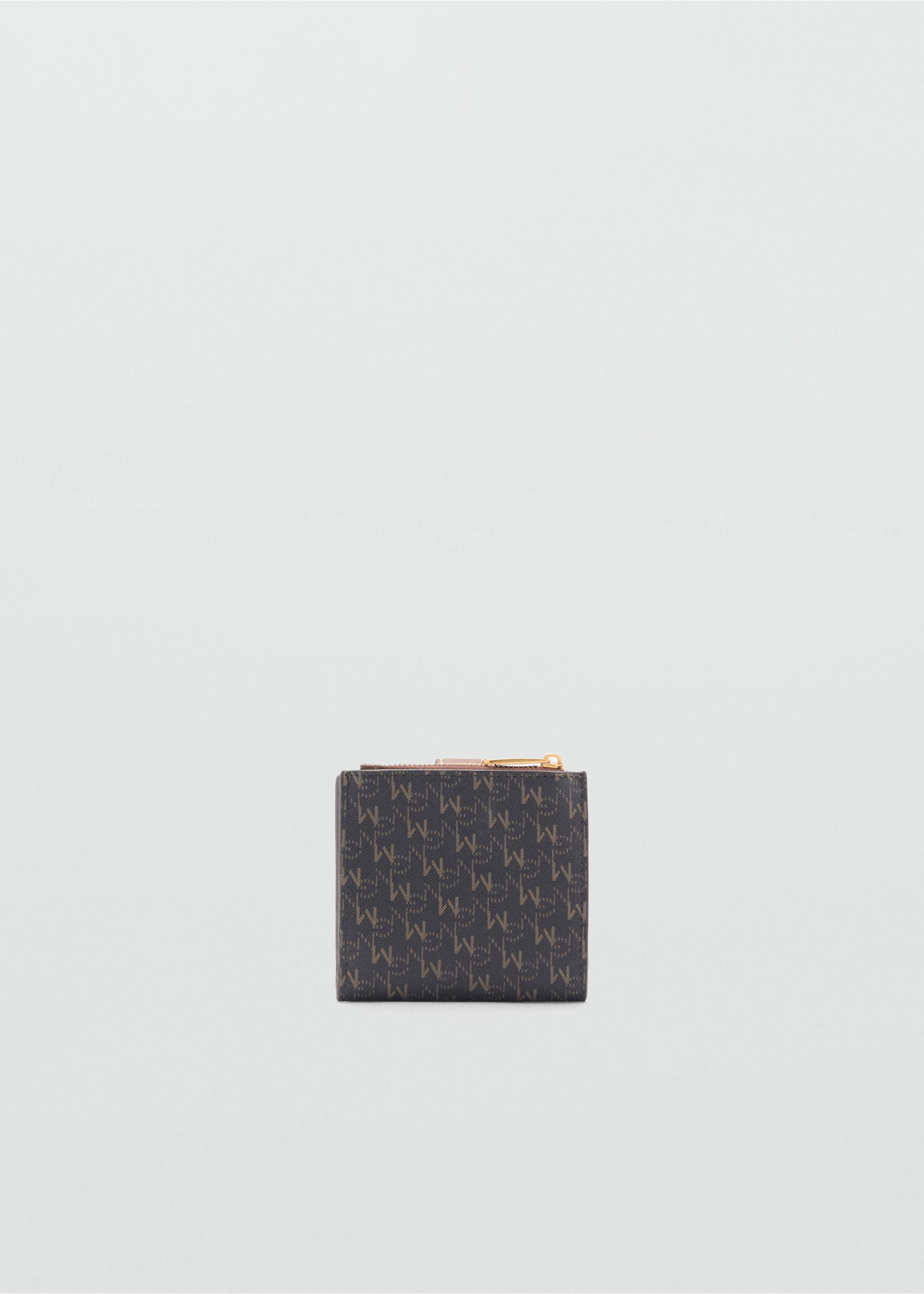 Geldbörse mit Logo-Print - Mittlere Ansicht, Braun. Ref: 87042895-00.