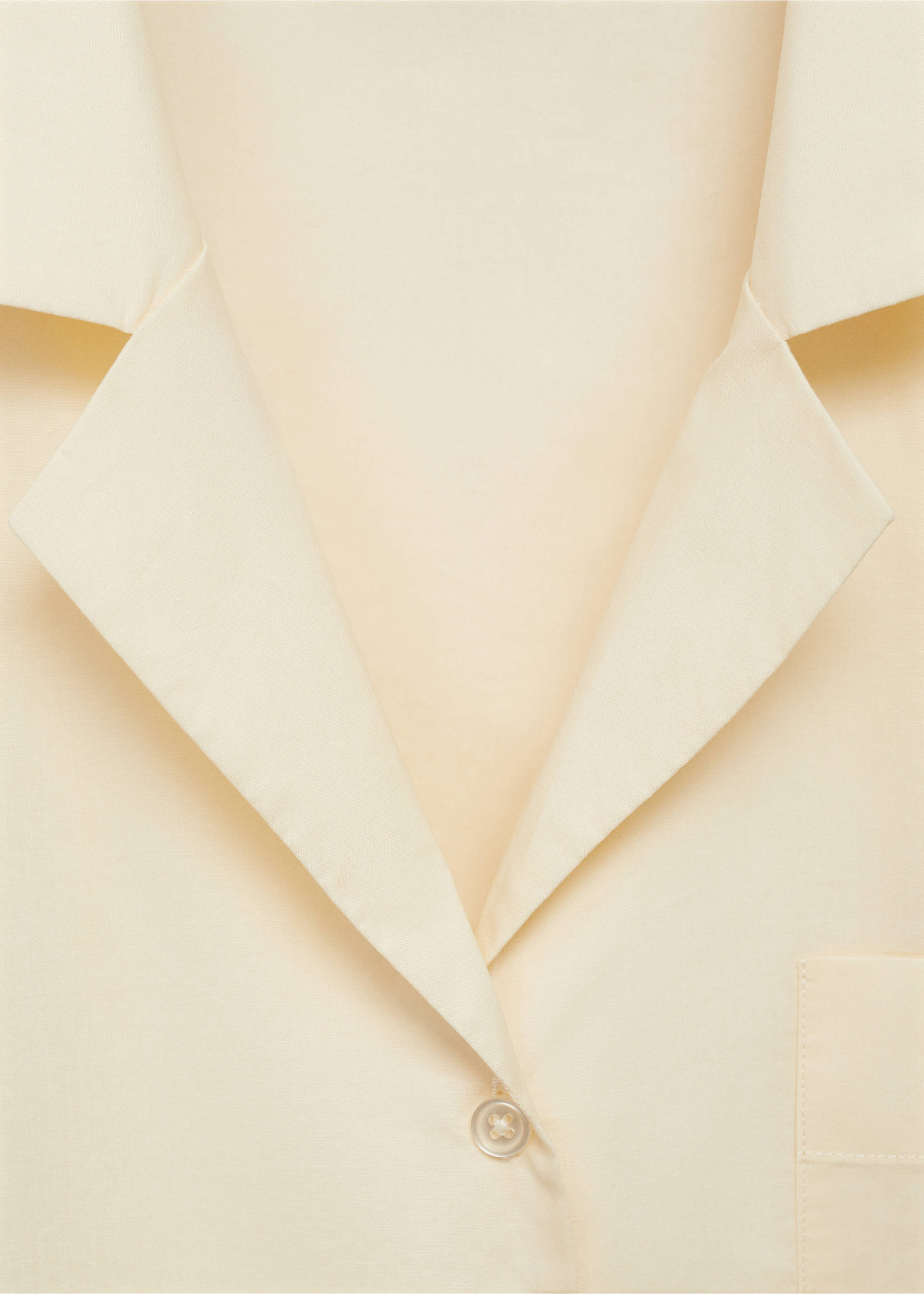 Garment-washed cotton shirt - Details of the article 0, Vanilla. Ref: 87042896-00.