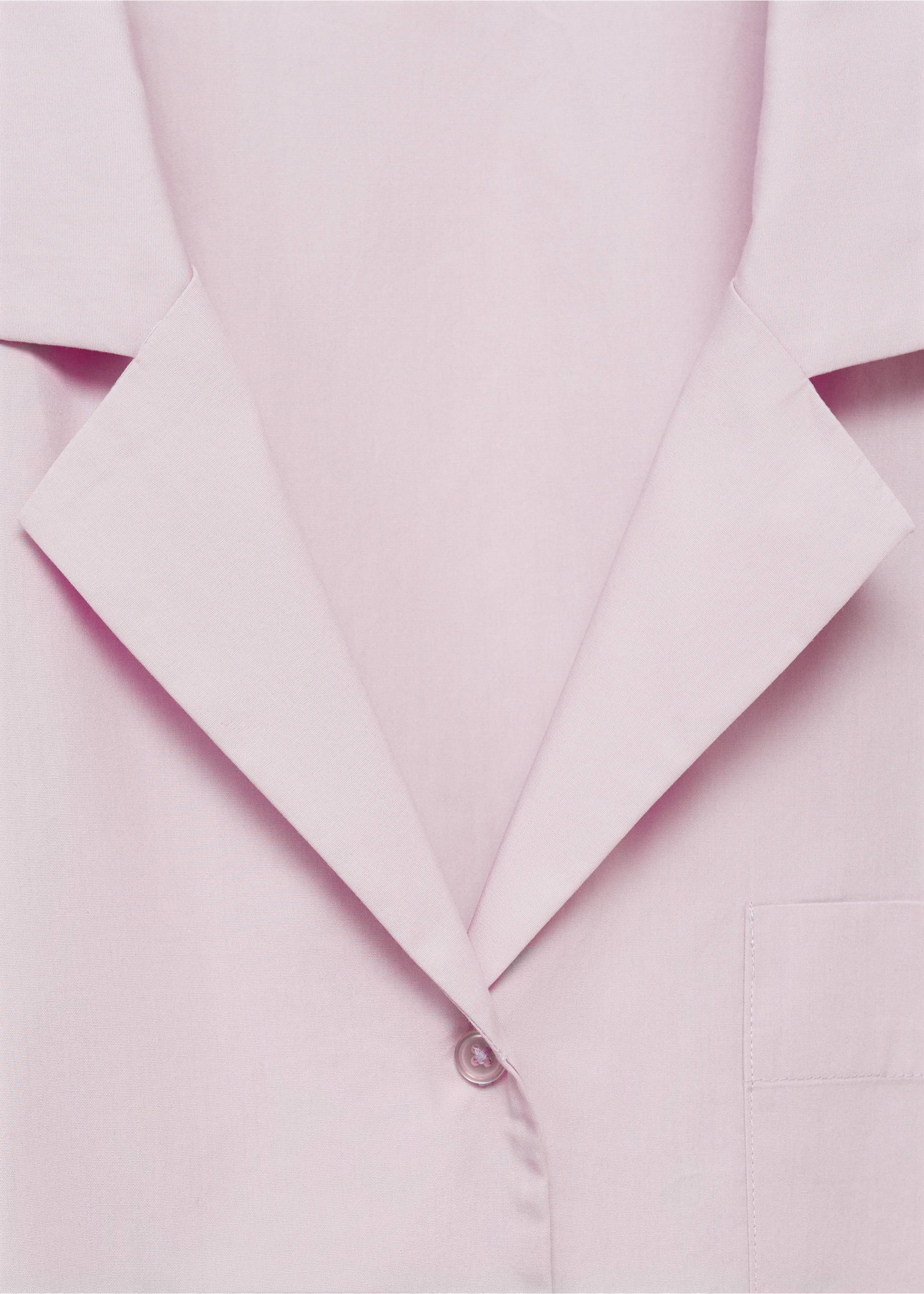 Garment-washed cotton shirt - Details of the article 0, Lilac. Ref: 87042896-00.