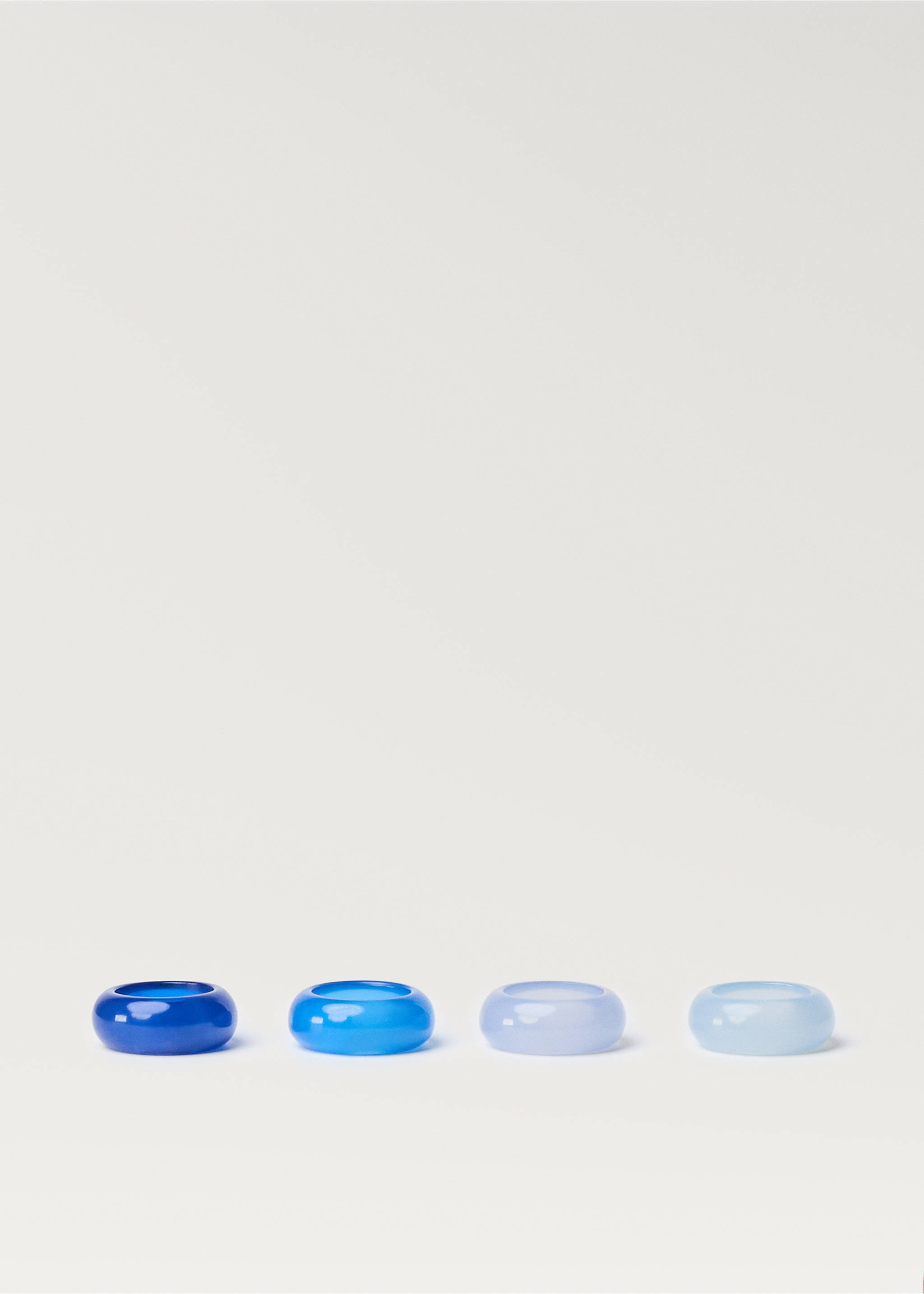 Resin napkin rings - Article without model, Blue. Ref: 87042918-00.