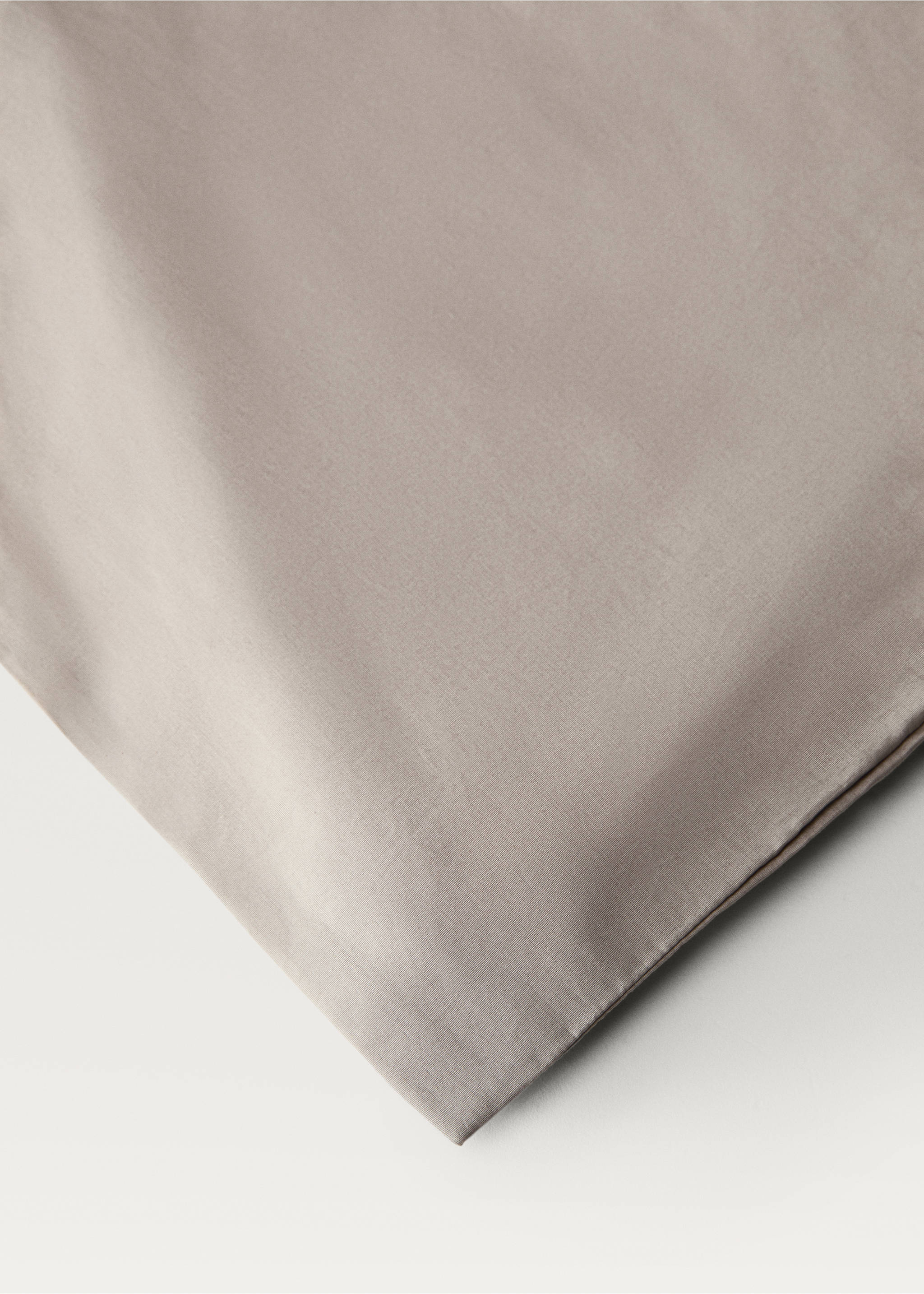 Bettbezug aus Baumwoll-Perkal, 500er Fadendichte, 90 cm Bett - Detail des Artikels 1, Mittelbraun. Ref: 87042921-00.