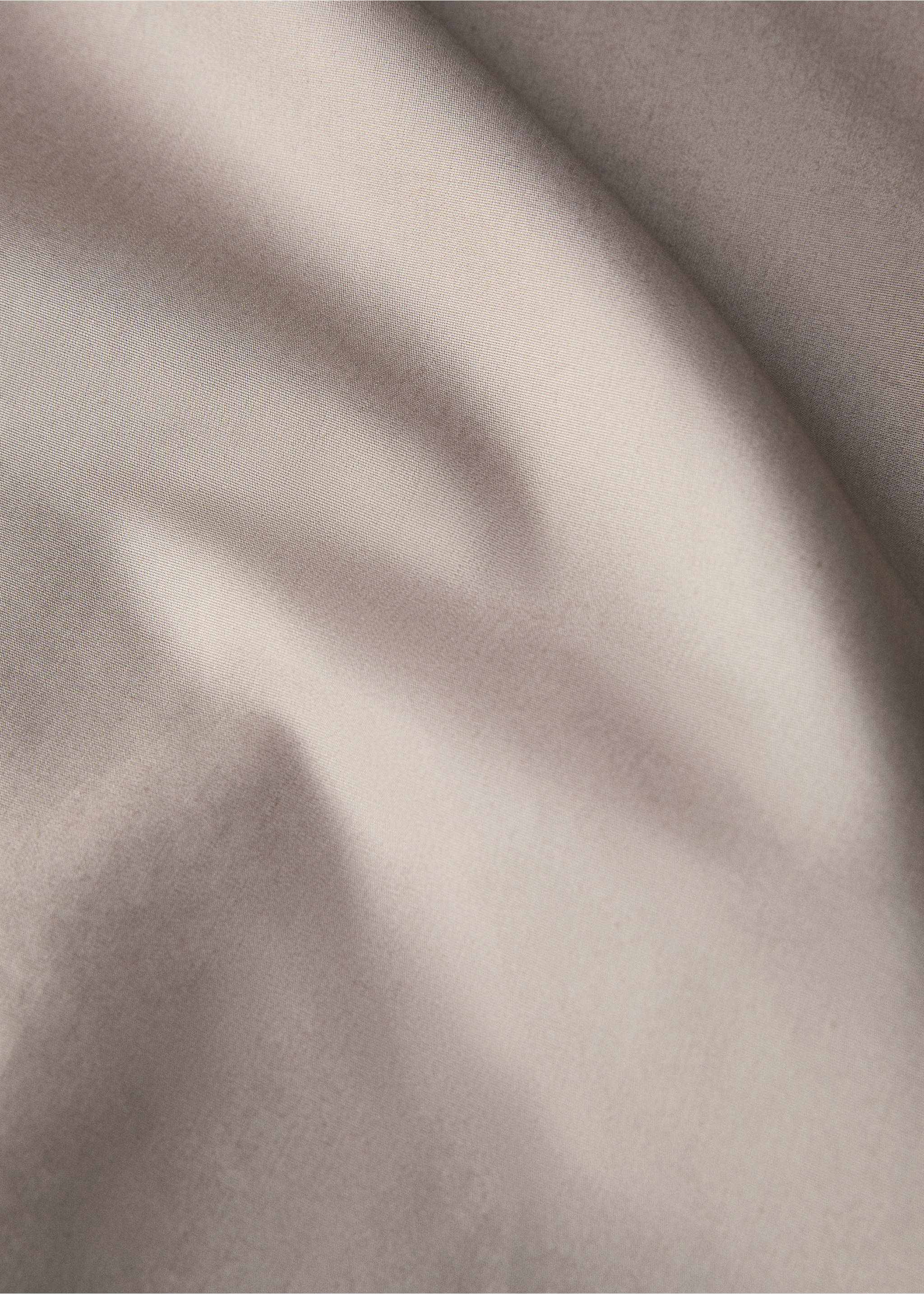 Bettbezug aus Baumwoll-Perkal, 500er Fadendichte, 90 cm Bett - Detail des Artikels 3, Mittelbraun. Ref: 87042921-00.