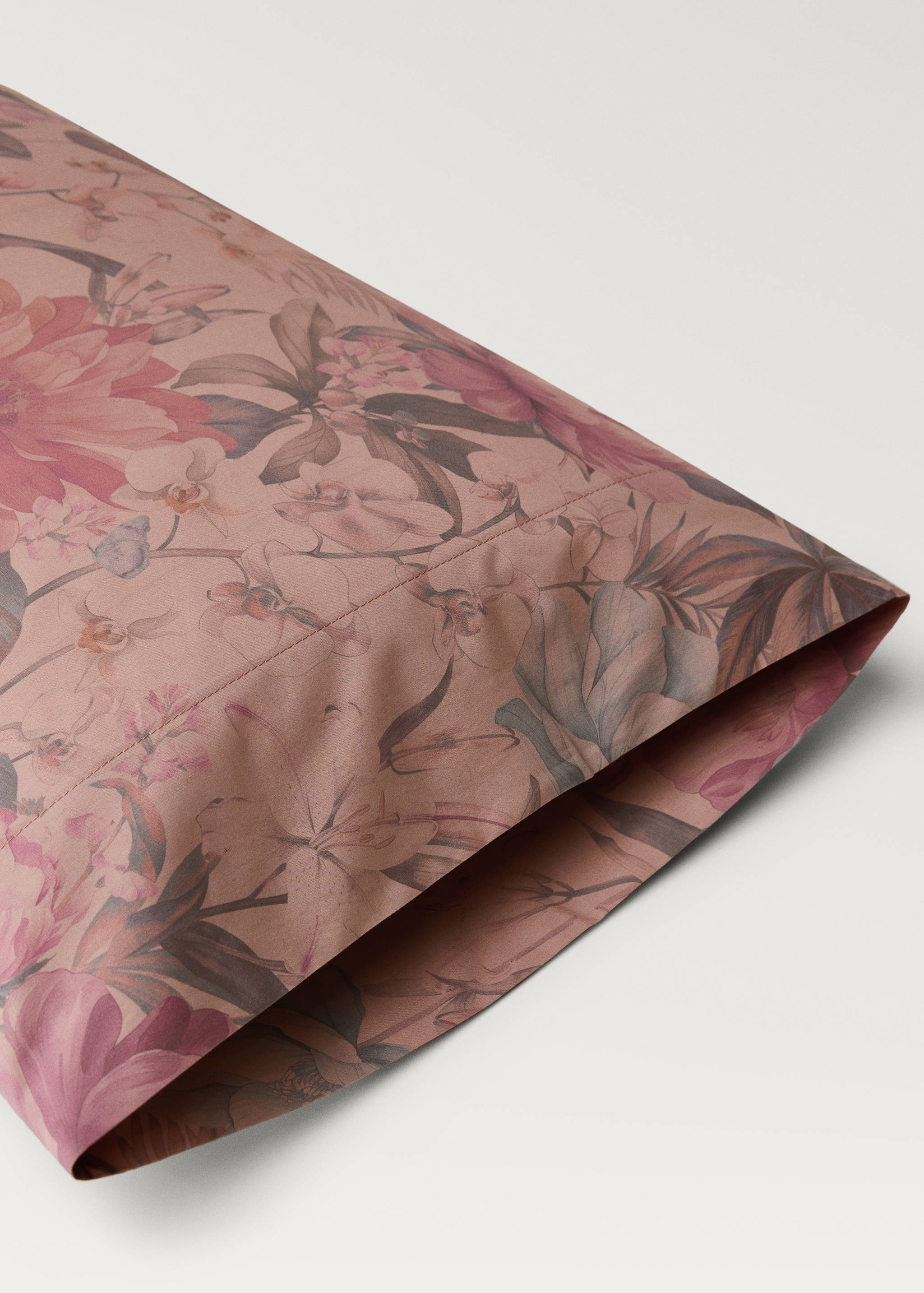 Funda almohada algodón percal estampado flor multicolor 45x110 cm - Detalle del artículo 1