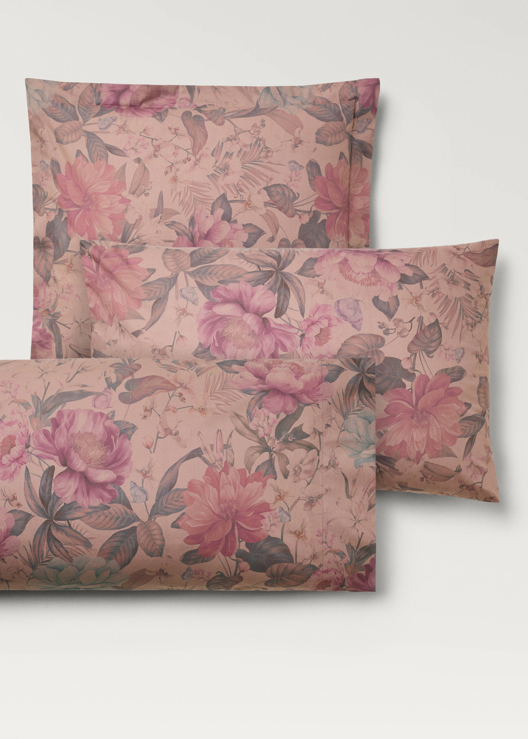 Funda almohada algodón percal estampado flor multicolor 45x110 cm - Detalle del artículo 3