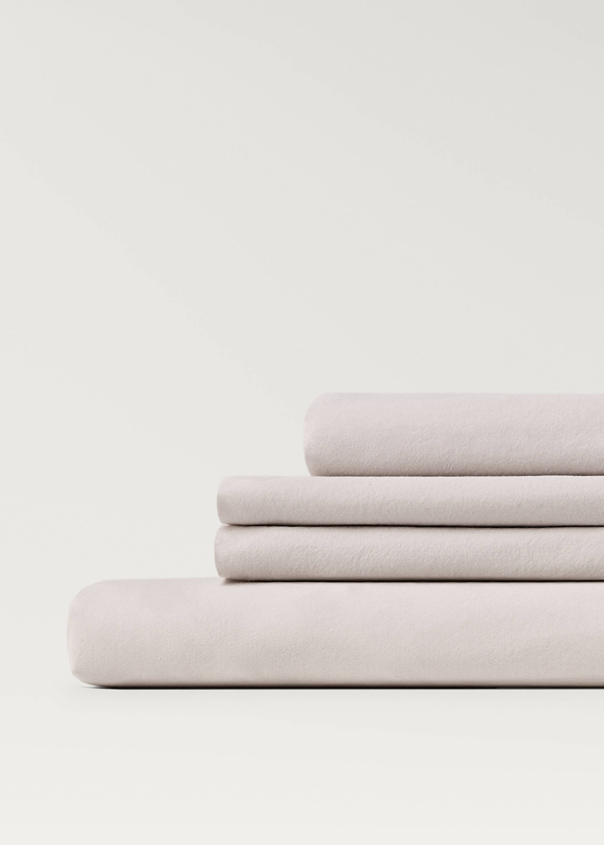 Washed cotton fitted sheet for 150 cm bed - Details of the article 1