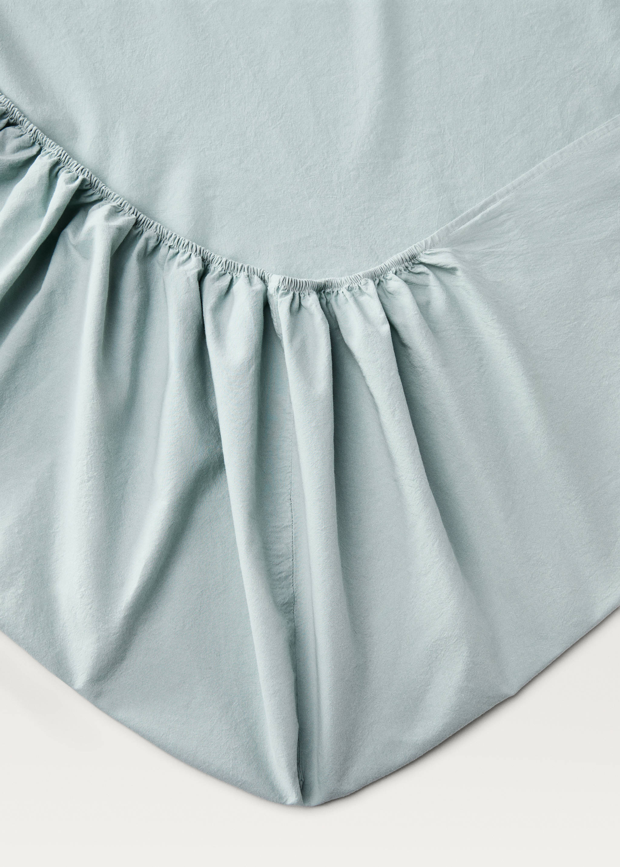 Washed cotton fitted sheet for 180 cm bed - Details of the article 1