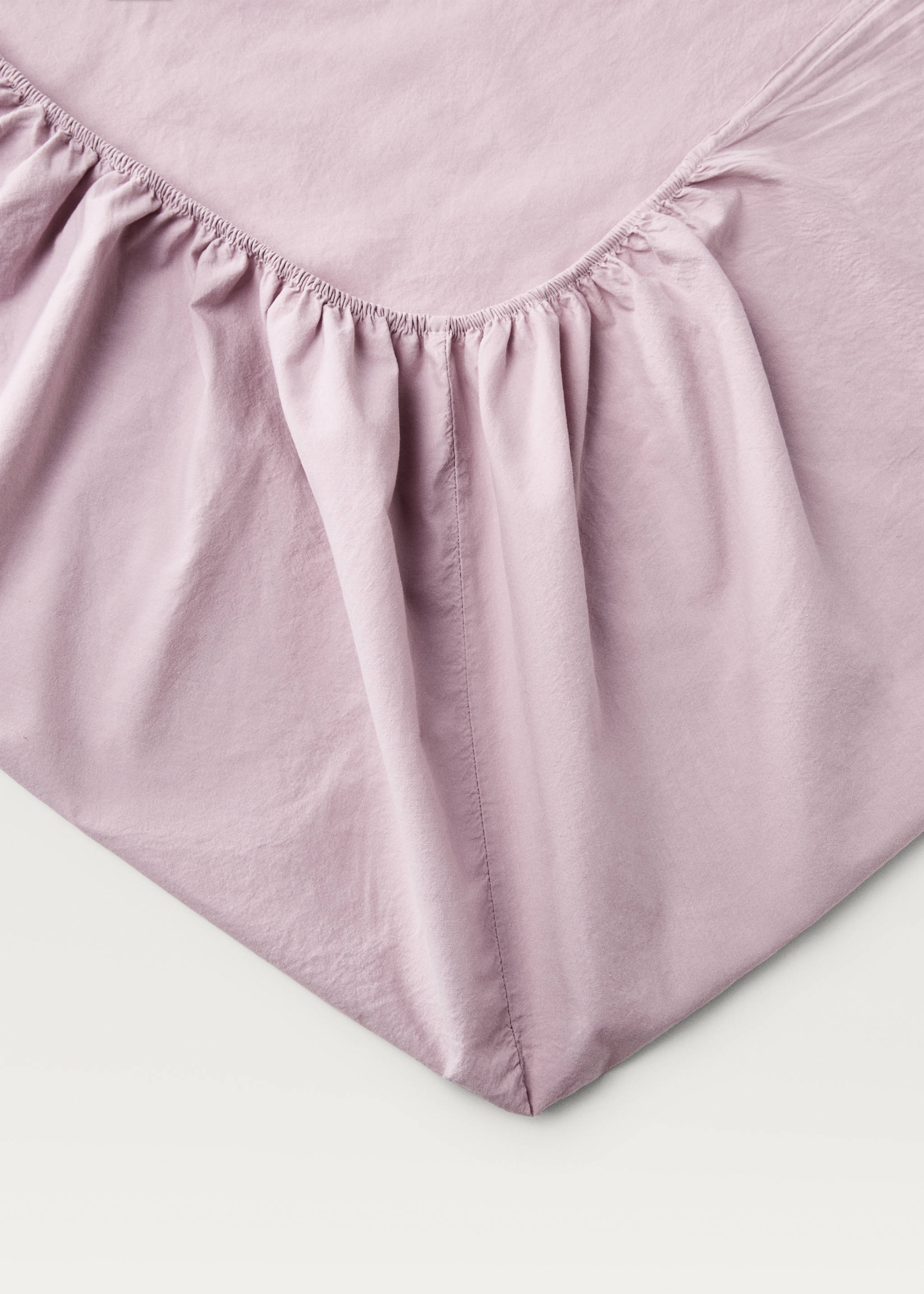 Washed cotton fitted sheet for 180 cm bed - Details of the article 1