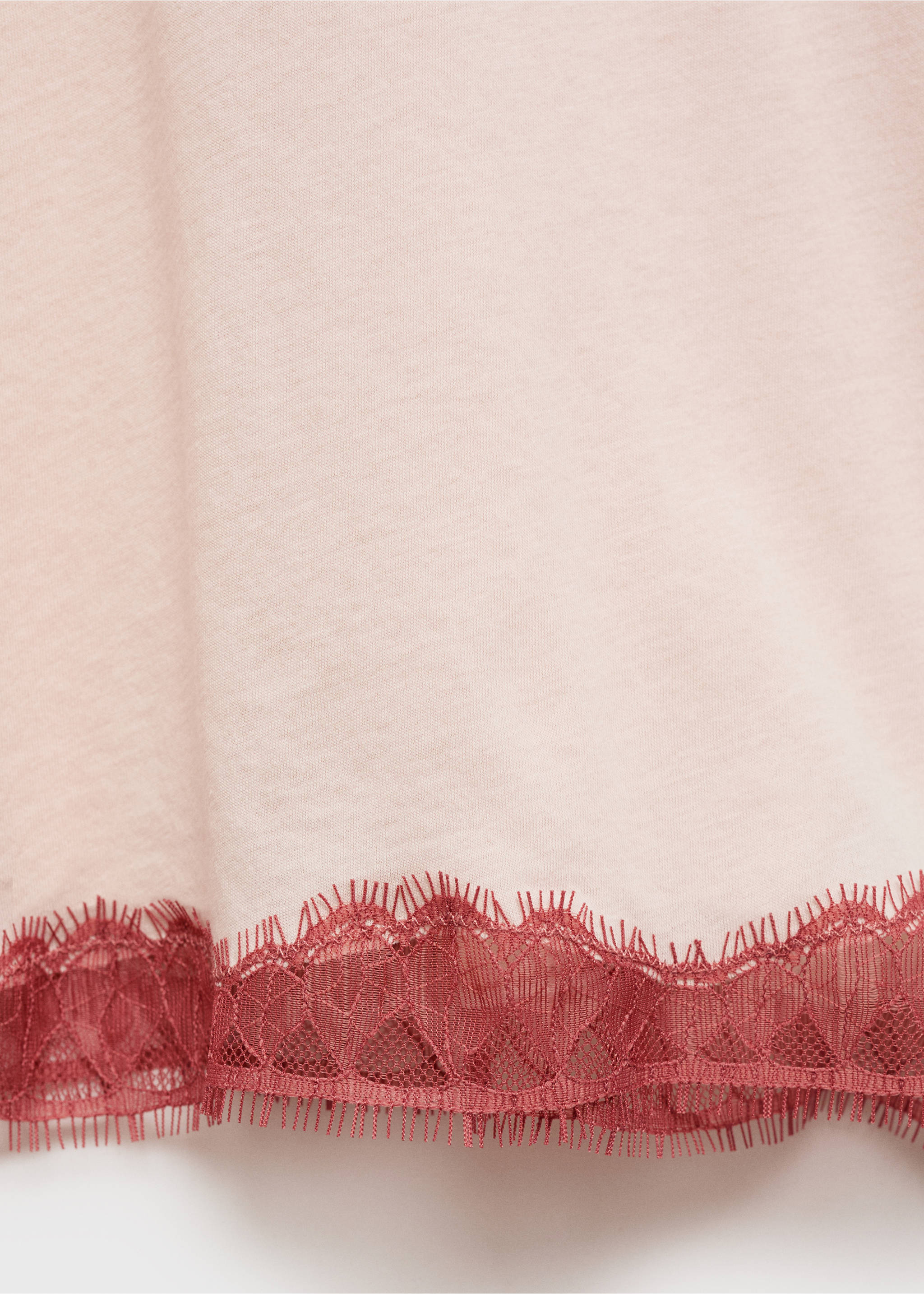 Chemise de nuit finition dentelle - Détail de l'article 0, Rose pastel. Ref: 87042940-00.