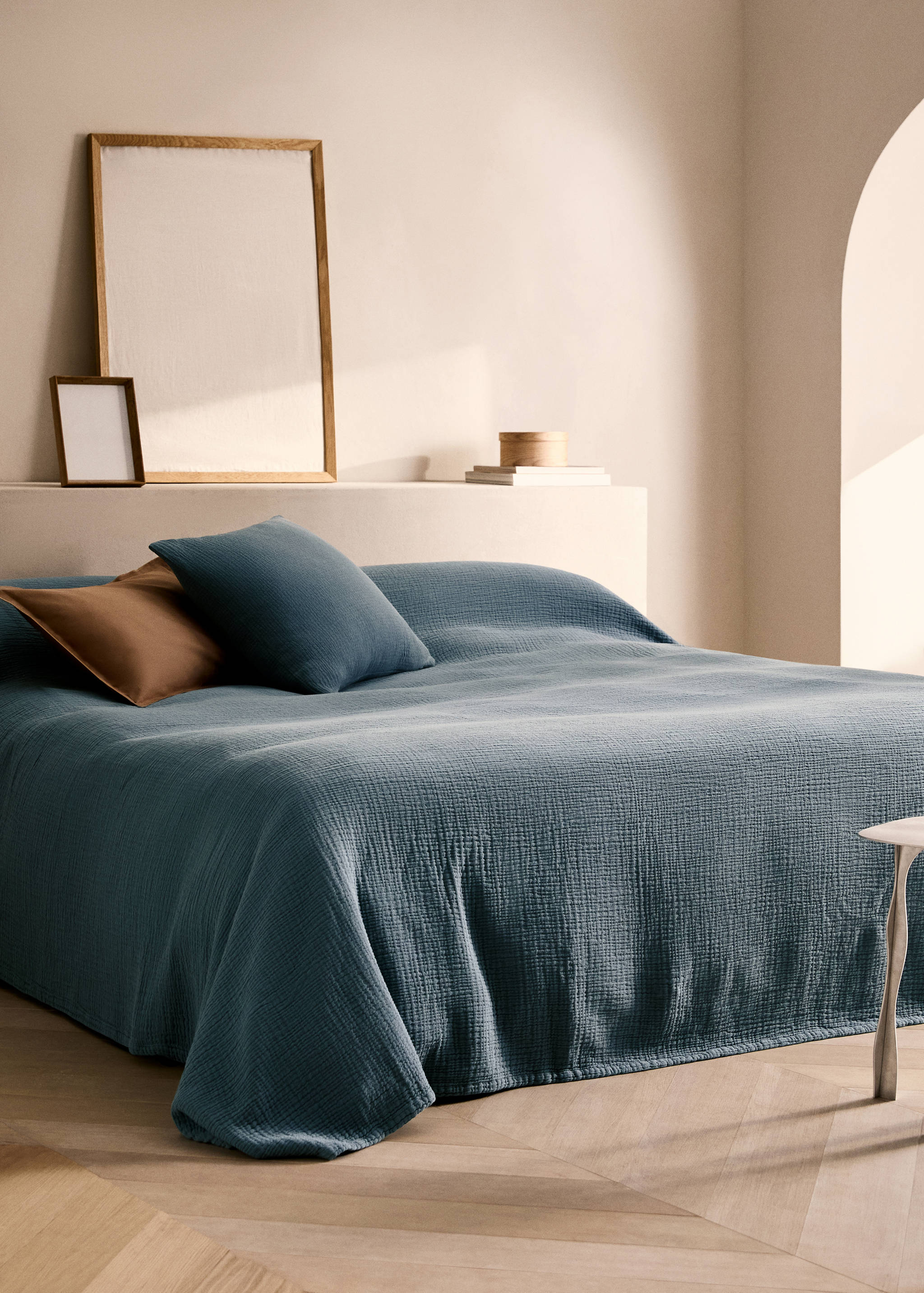 Sengeteppe i bomull musselin, seng 130/150 cm - Total bildeutsnitt