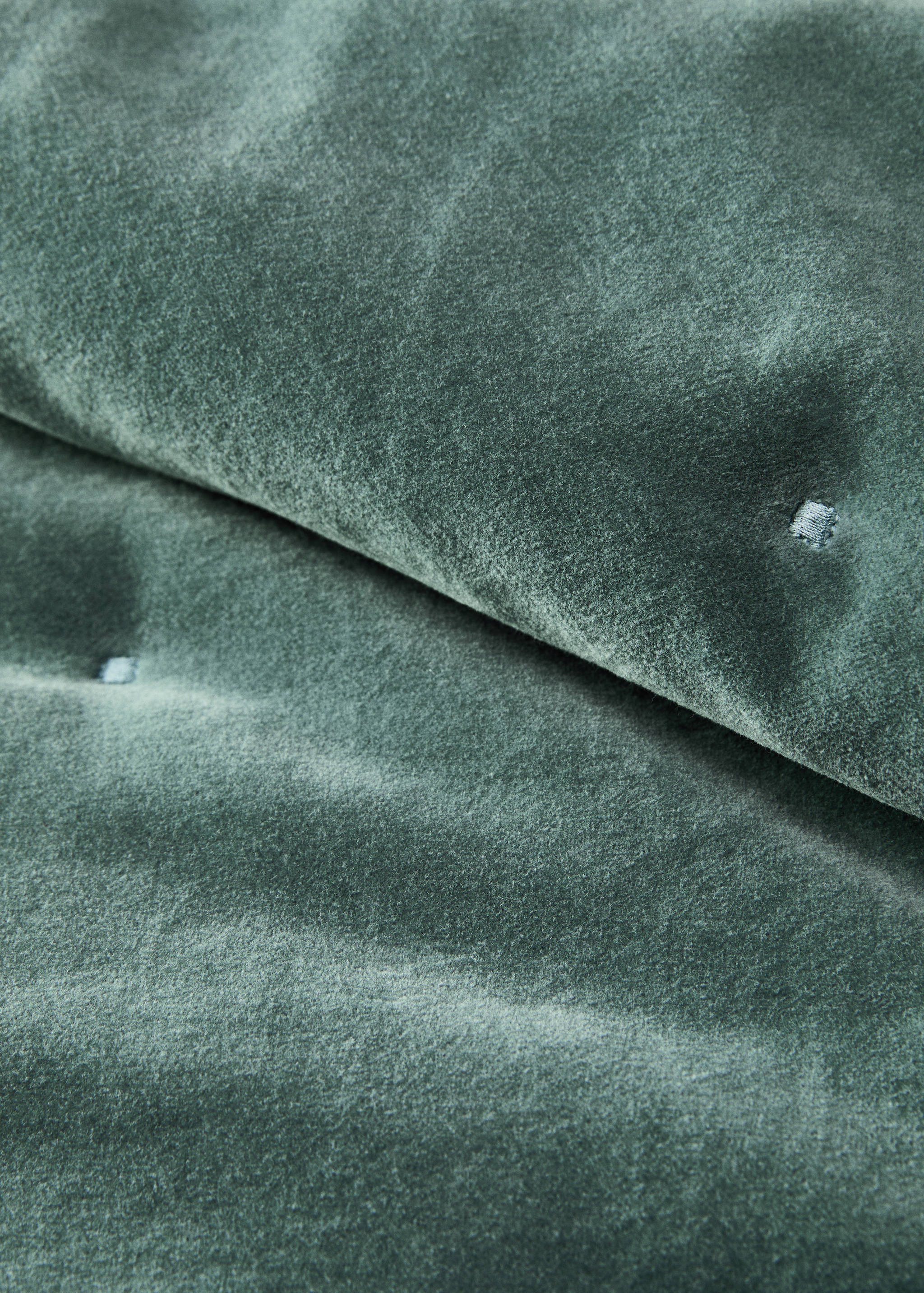 Cotton velvet bedspread for end of bed 85x200 cm - Details of the article 1