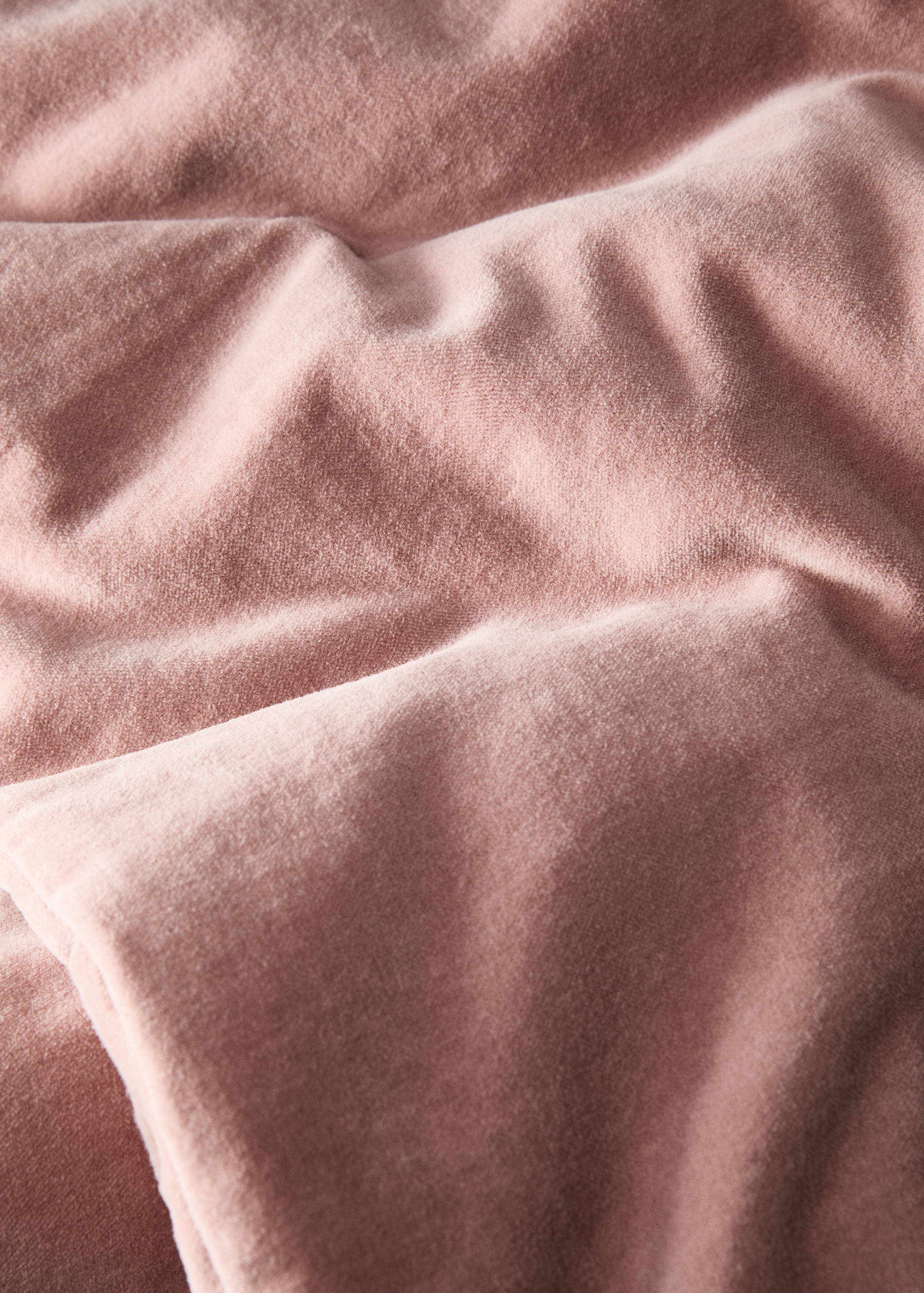 Cotton velvet bedspread for end of bed 85x200 cm - Details of the article 1