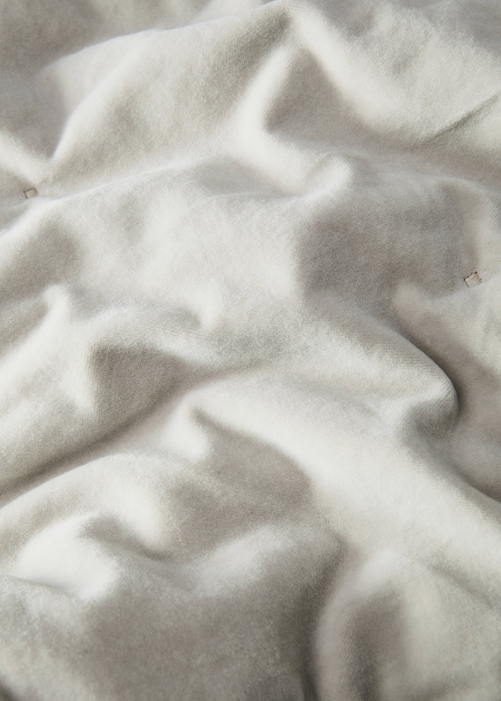 Cotton velvet bedspread for end of bed 85x200 cm - Details of the article 1