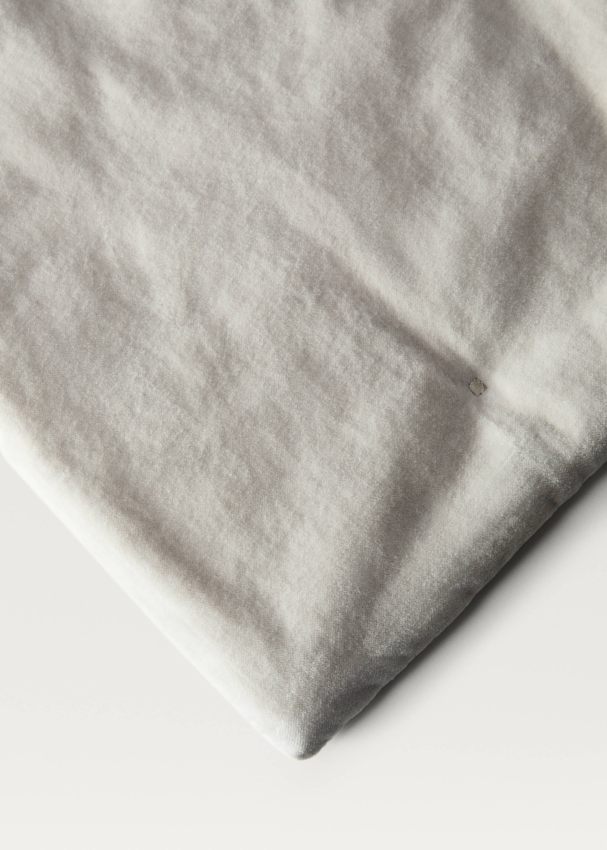 Cotton velvet bedspread for end of bed 85x200 cm - Details of the article 2