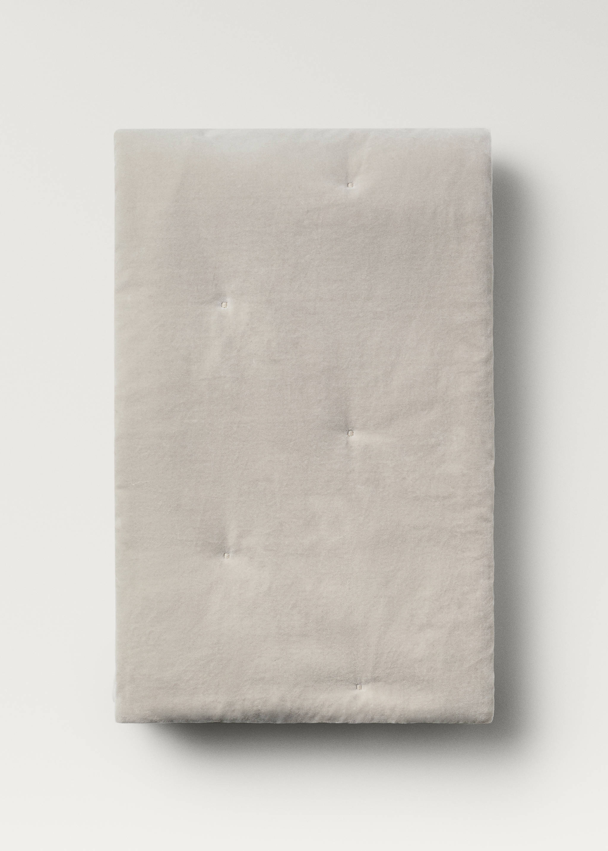 Cotton velvet bedspread for end of bed 85x200 cm - Details of the article 3