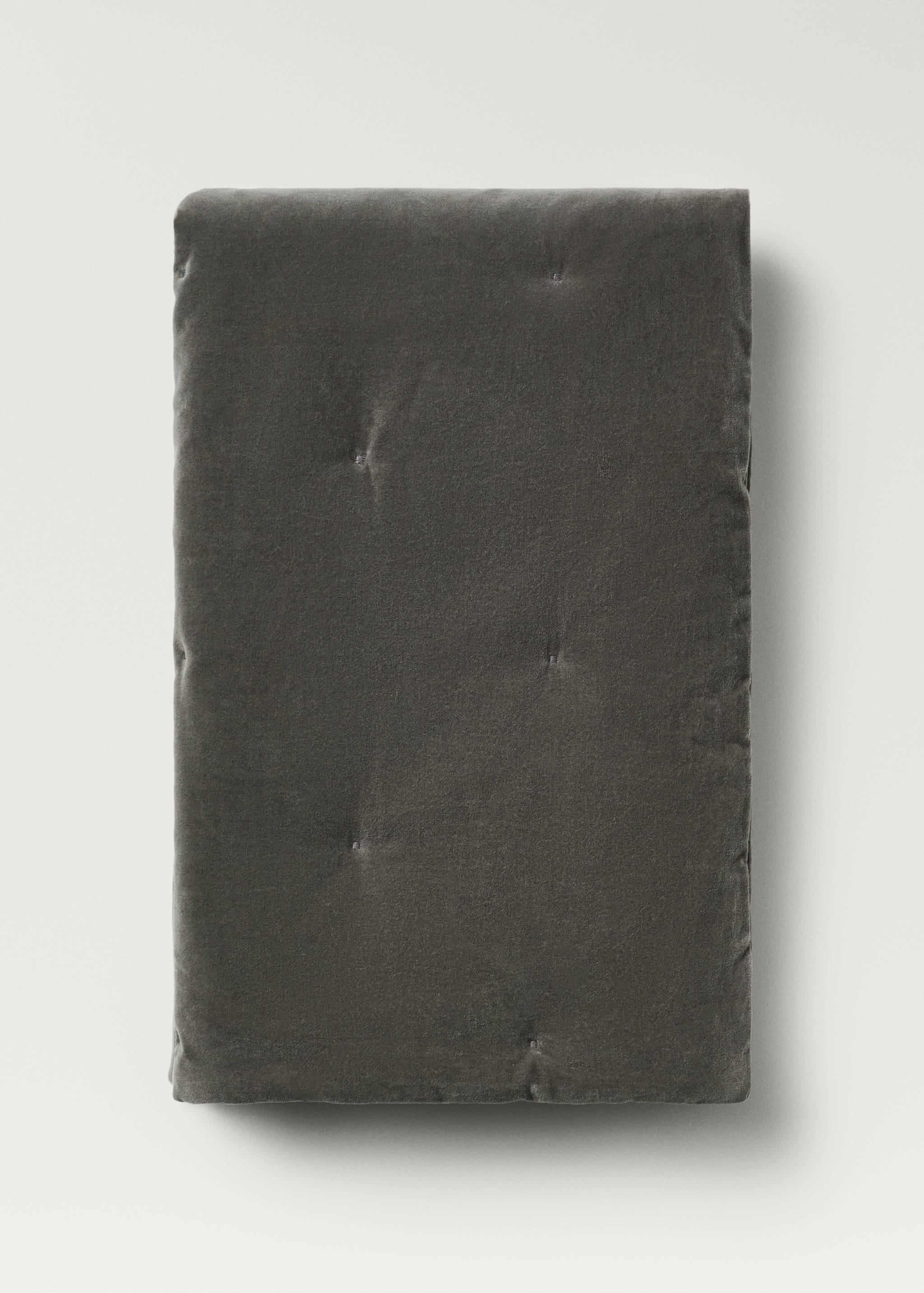 Cotton velvet bedspread for end of bed 85x200 cm - Details of the article 1