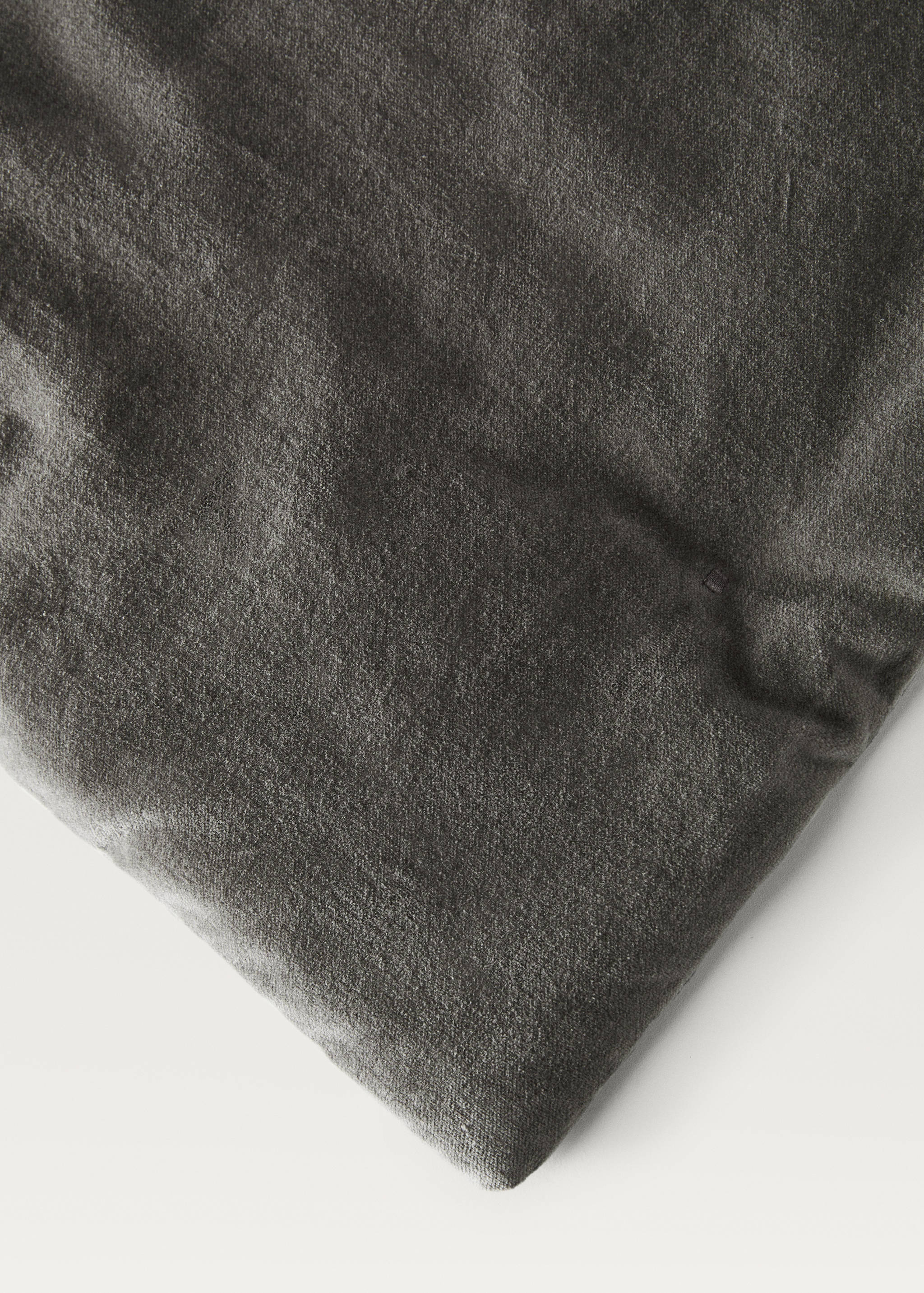 Cotton velvet bedspread for end of bed 85x200 cm - Details of the article 2