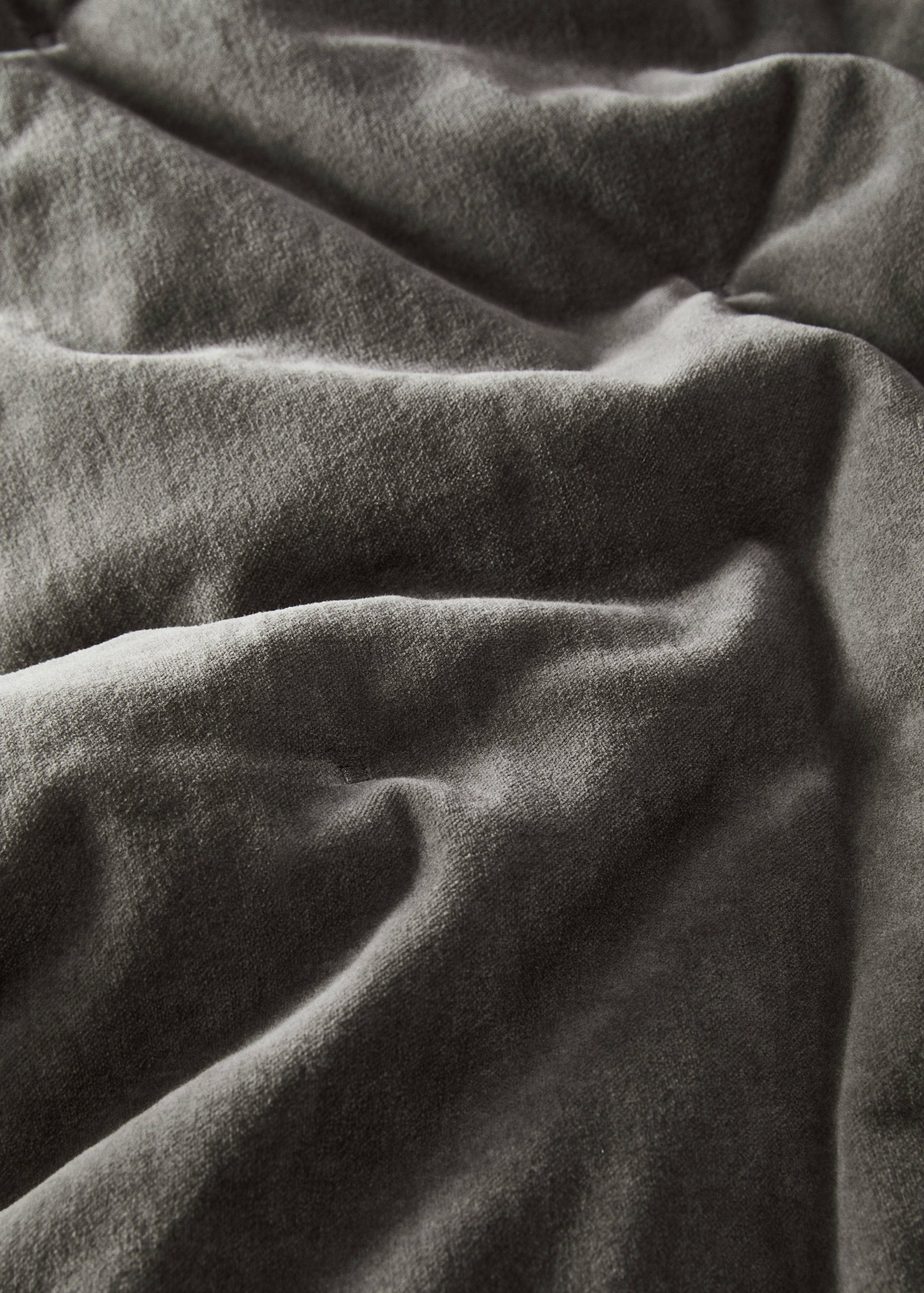 Cotton velvet bedspread for end of bed 85x200 cm - Details of the article 3