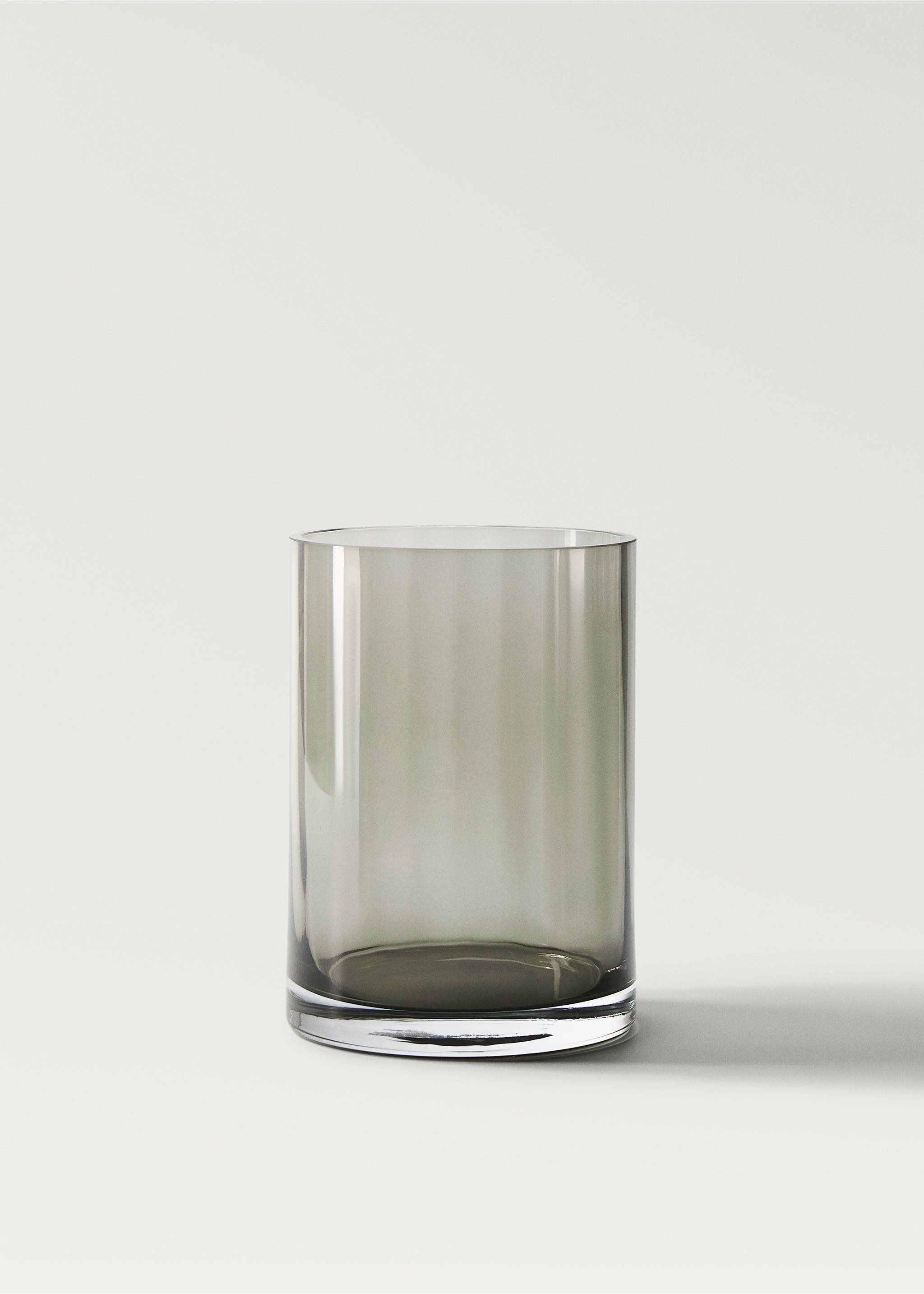 Medium hand-blown glass vase - Article without model, Grey. Ref: 87042979-00.