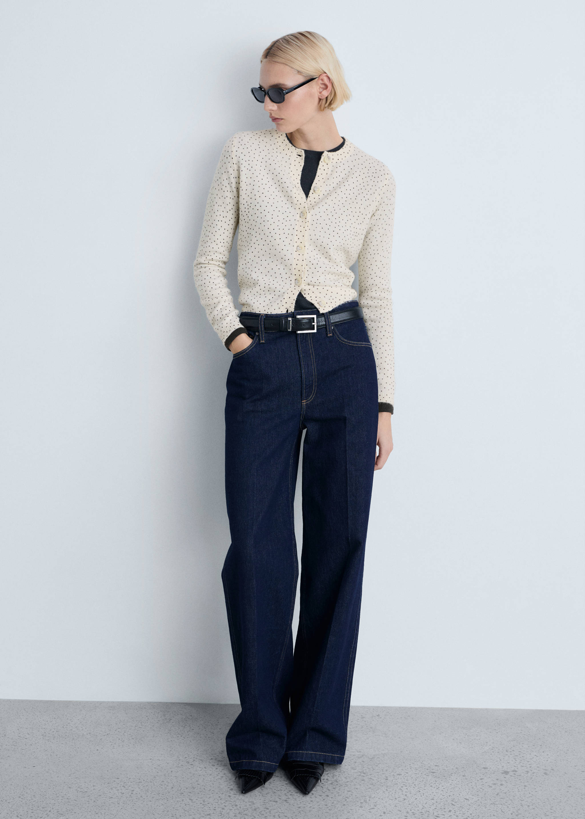 Càrdigan punt pics - Pla general