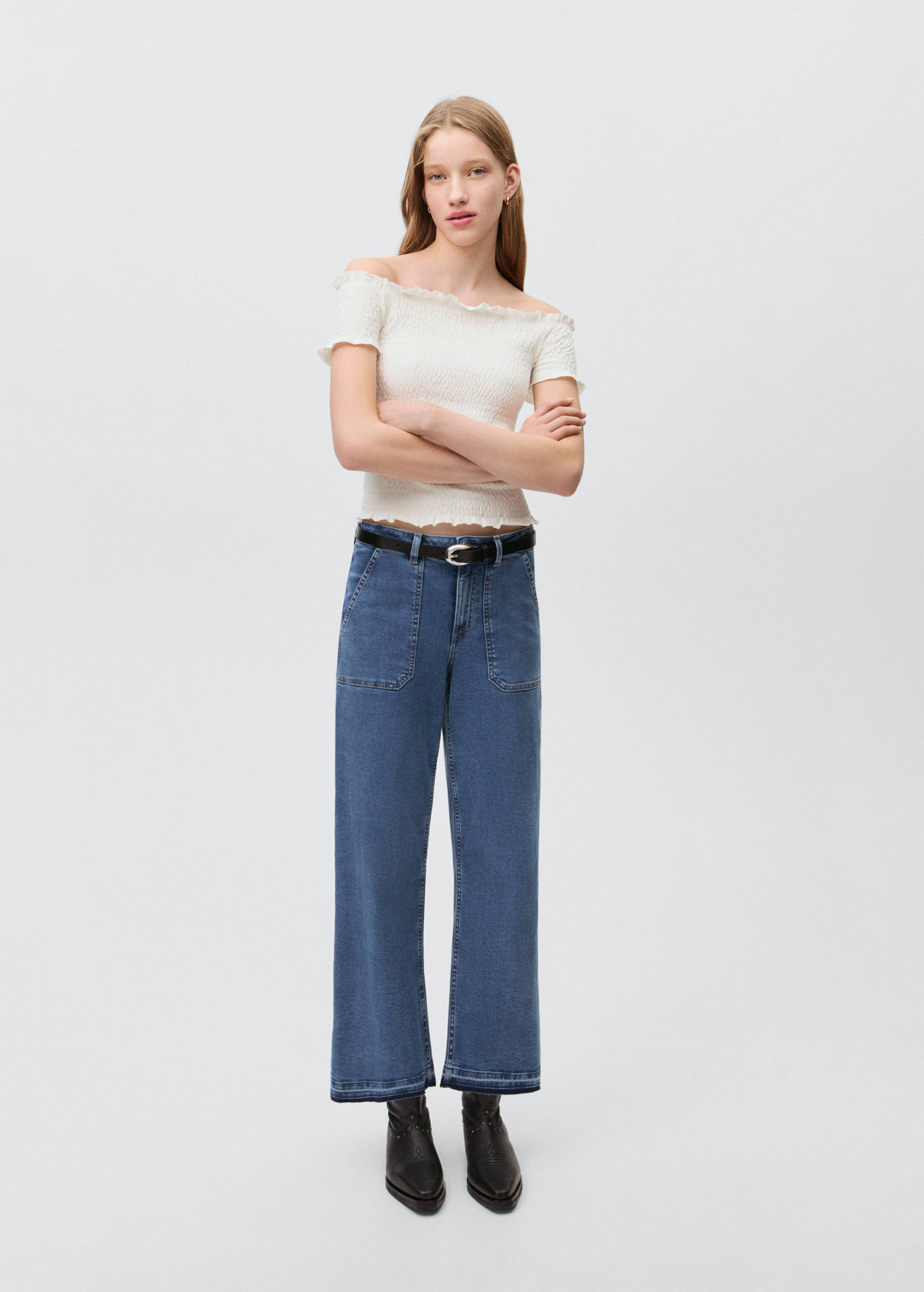 Ruched strapless top - General plane