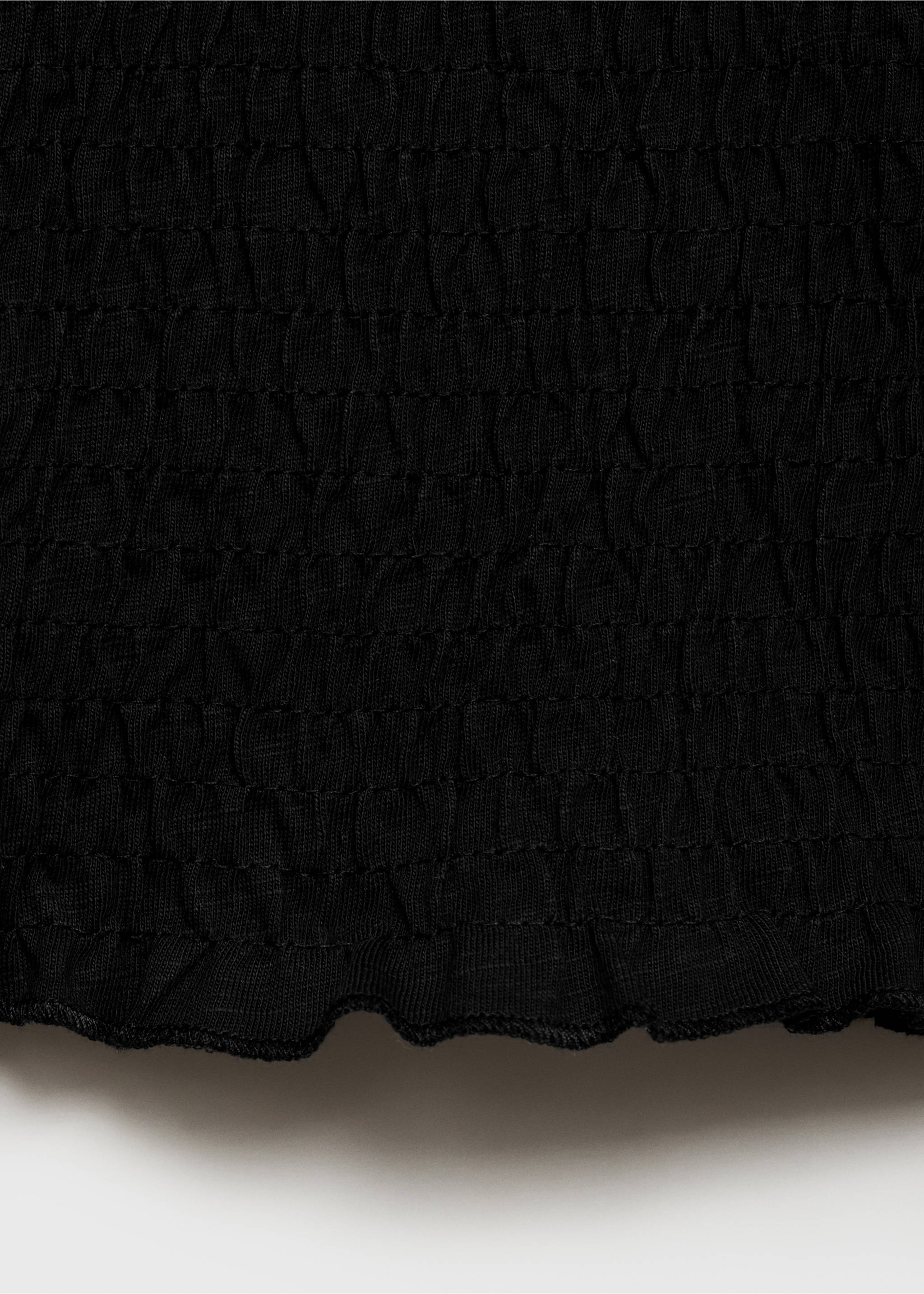 Schulterfreies Top mit Raffdetails - Detail des Artikels 8, Schwarz. Ref: 87043274-00.