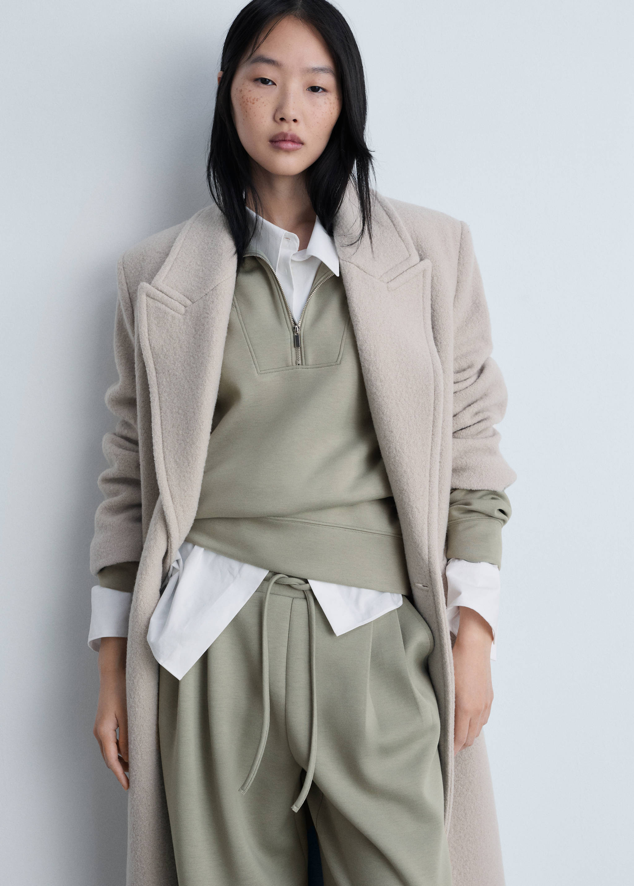 Wide leg pleated jogger pants - Details of the article 6