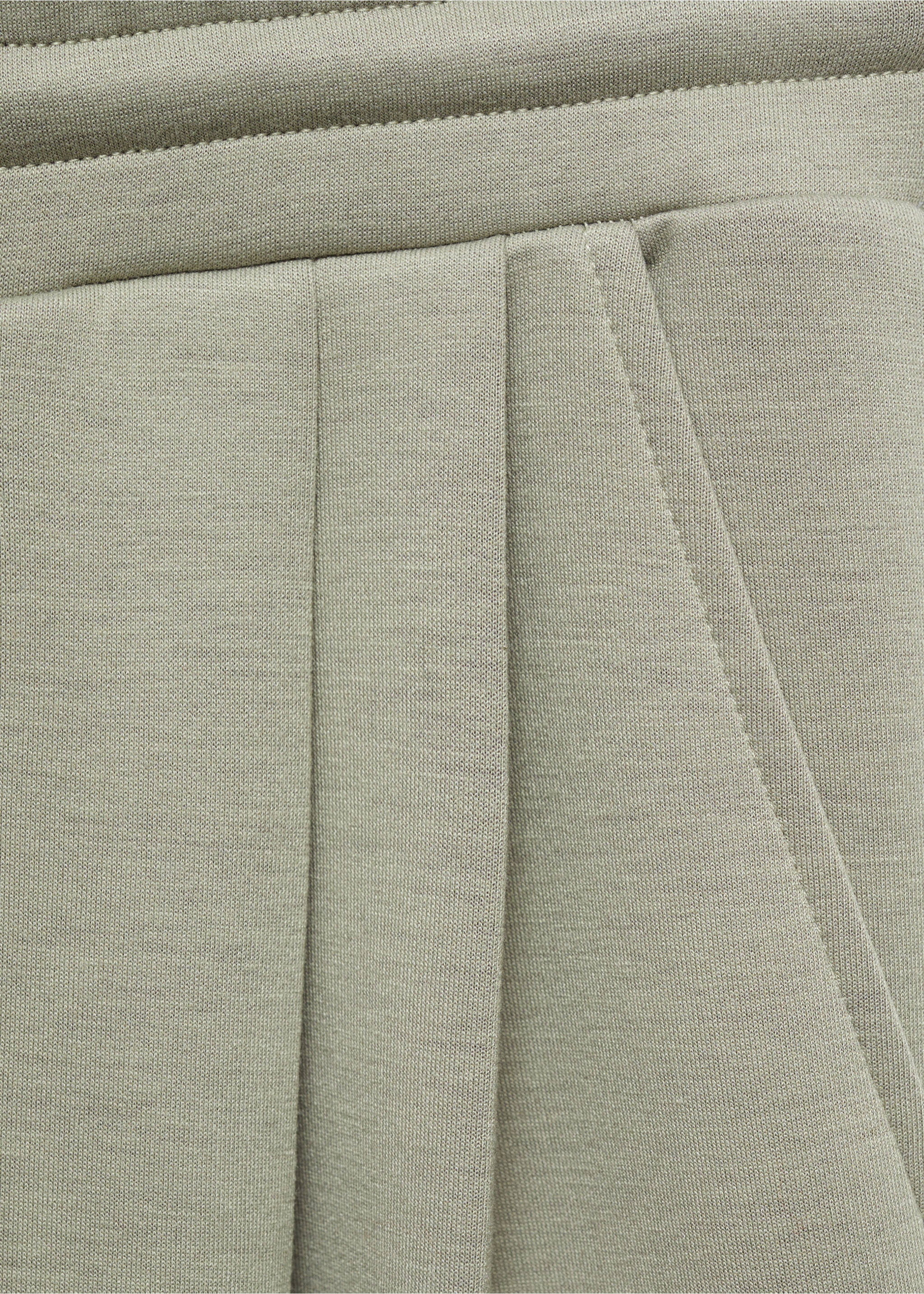 Wideleg-Jogger-Pants mit Abnähern - Detail des Artikels 0, Khaki. Ref: 87043275-00.